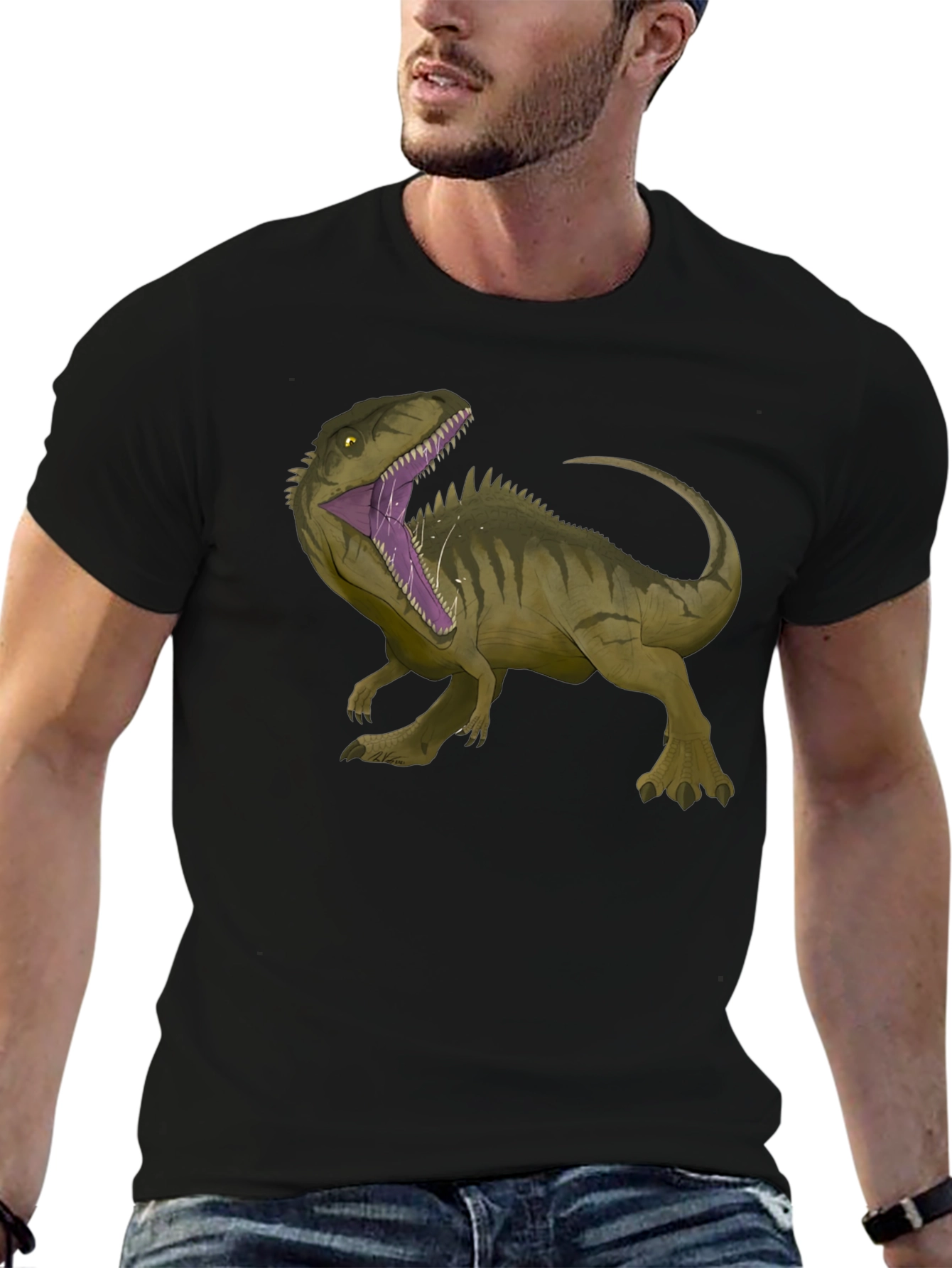 Dinosaur Graphic T-Shirt - Black