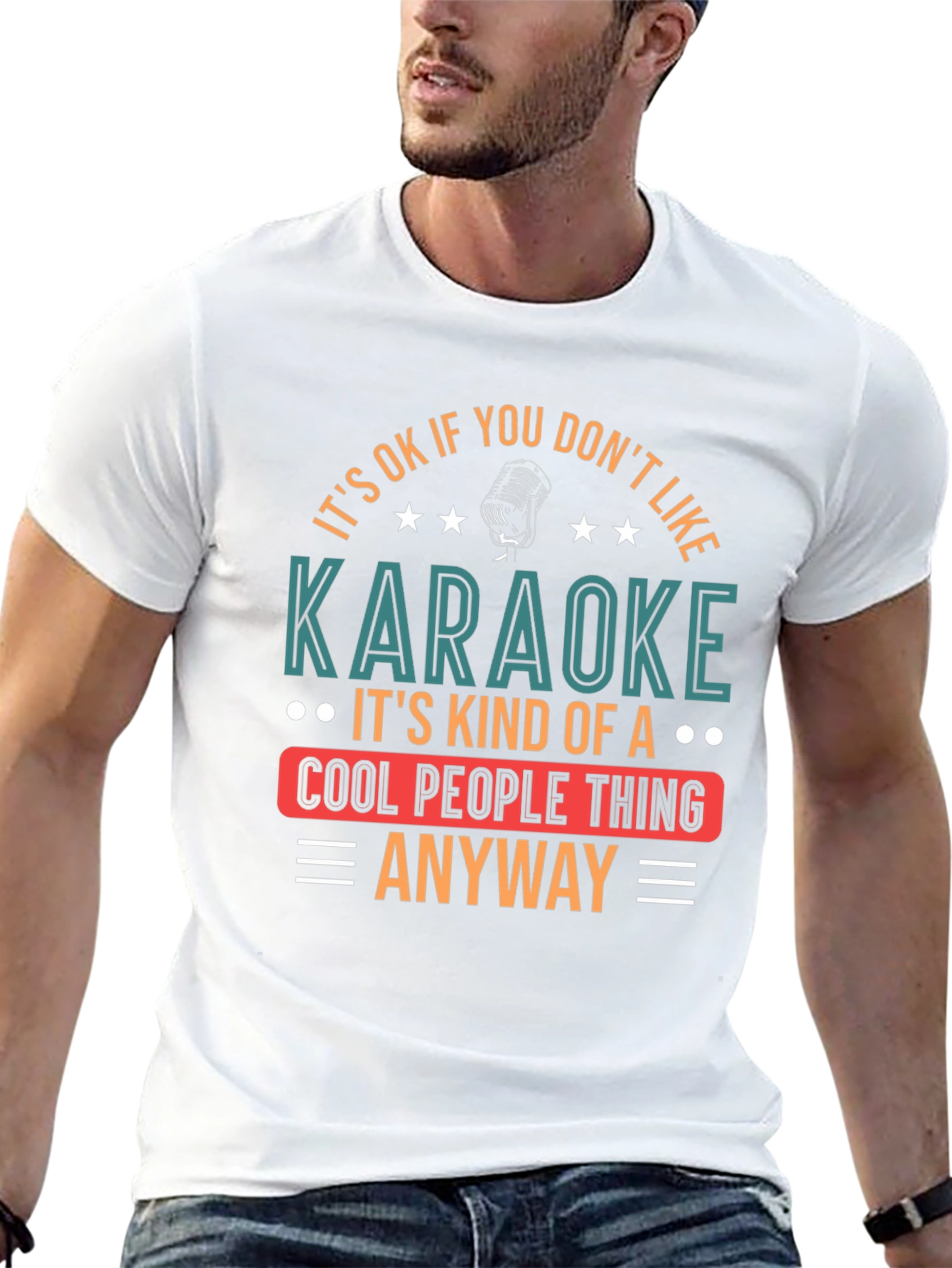 Karaoke Cool People Thing Graphic Tee