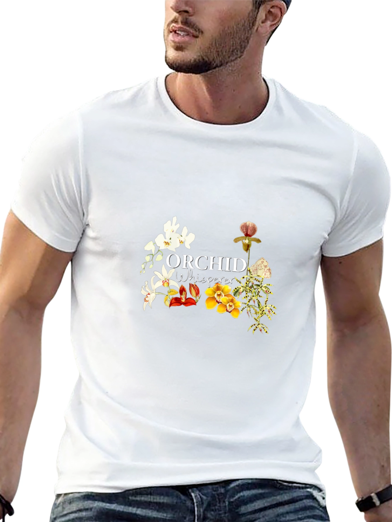 Orchid Whisperer Black Graphic Tee