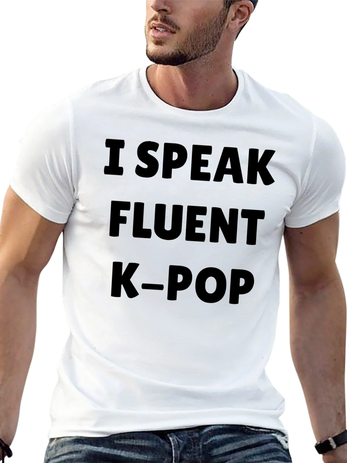 I Speak Fluent K-Pop Black T-Shirt
