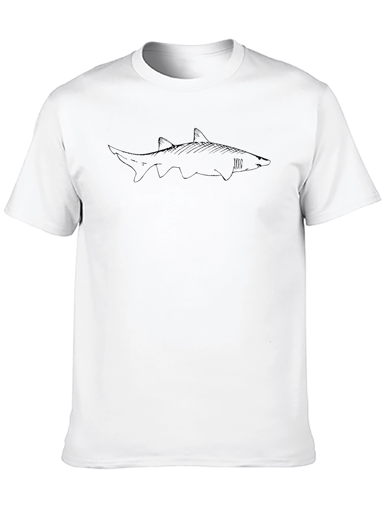 Shark Graphic Print Black T-Shirt