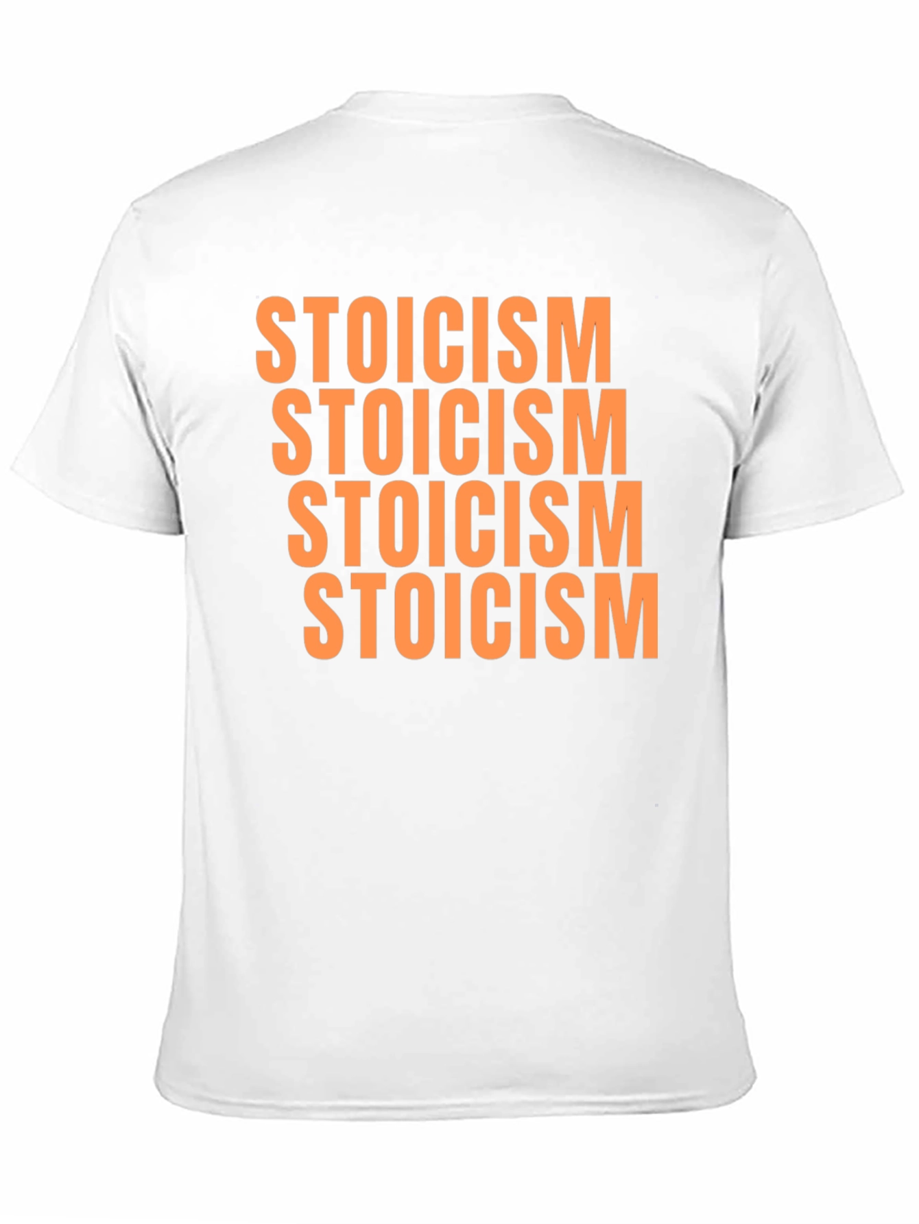 Stoicism T-Shirt - Black Repeated Text Design