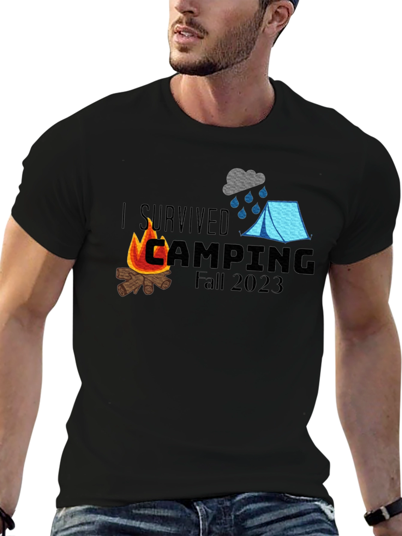 I Survived Camping Fall 2023 T-Shirt