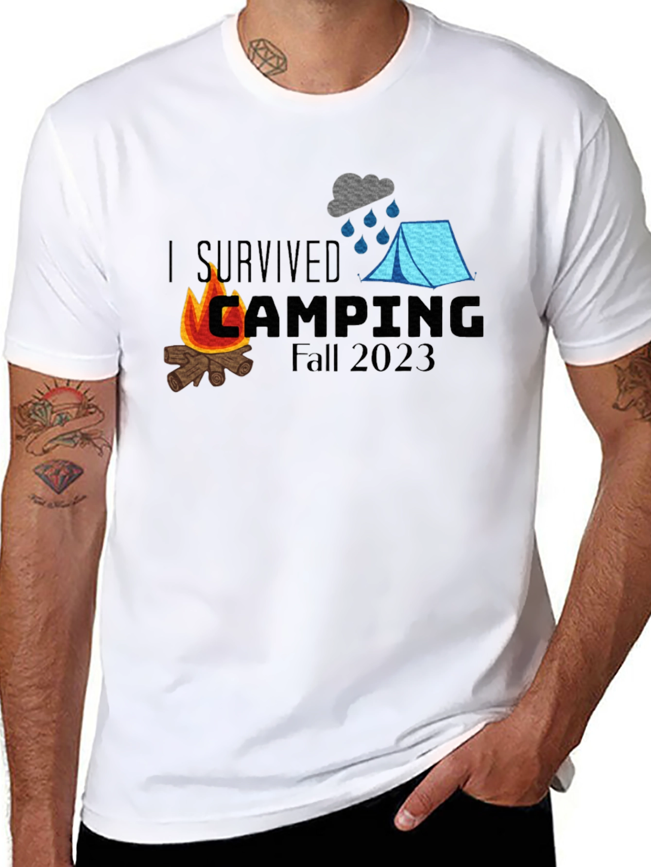 I Survived Camping Fall 2023 T-Shirt