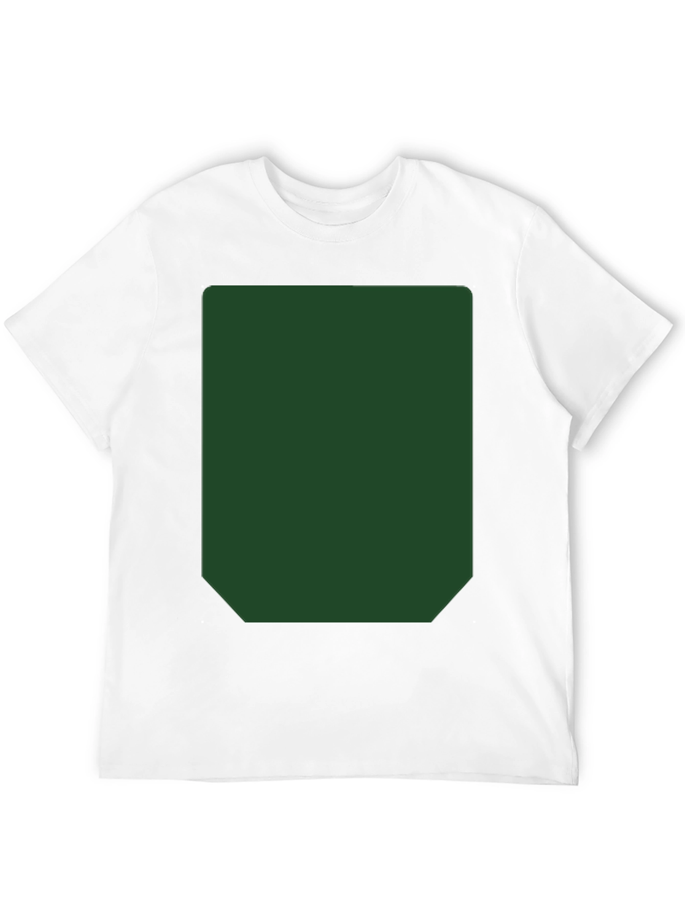 Black Short Sleeve T-Shirt with Green Rectangle
