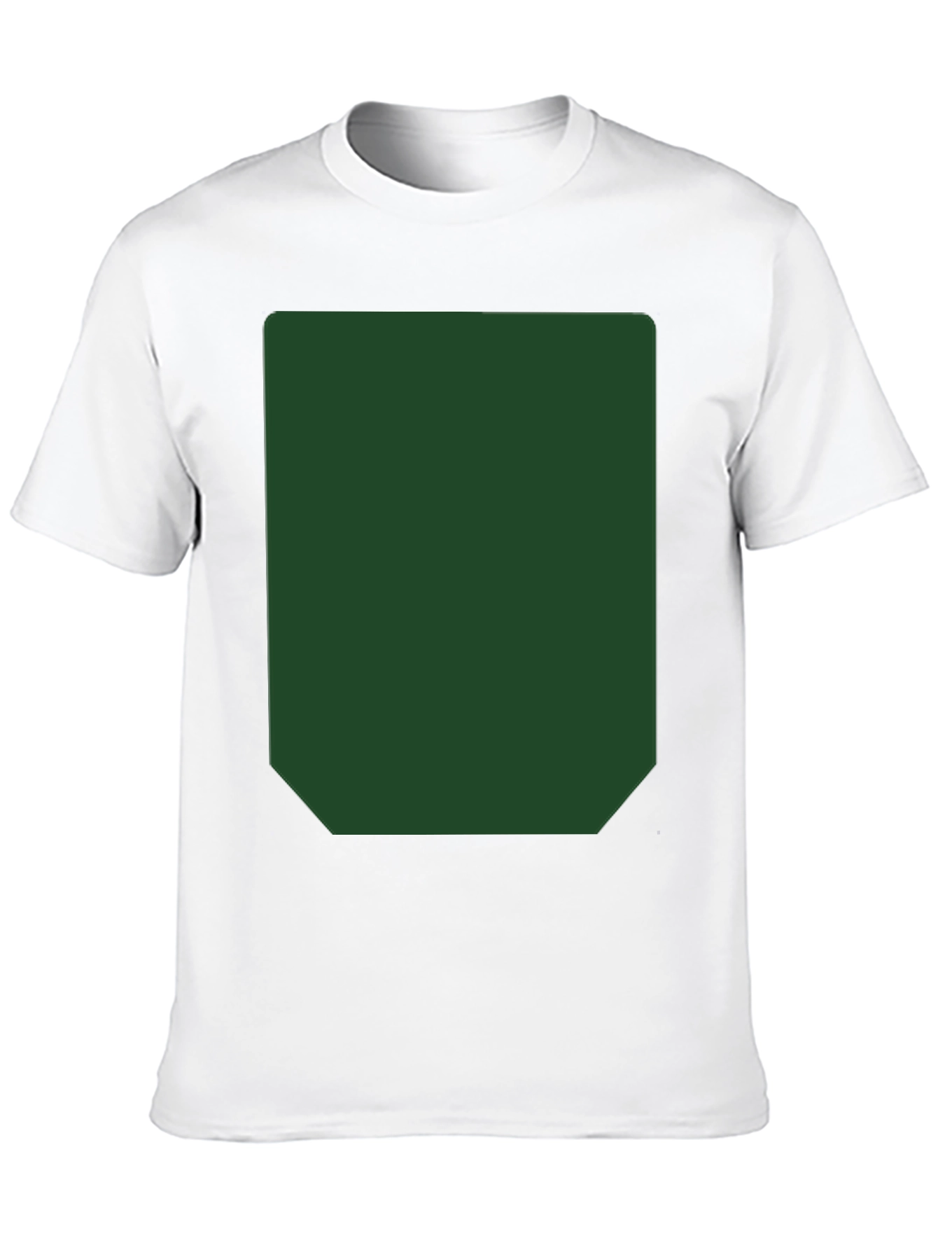 Black Short Sleeve T-Shirt with Green Rectangle