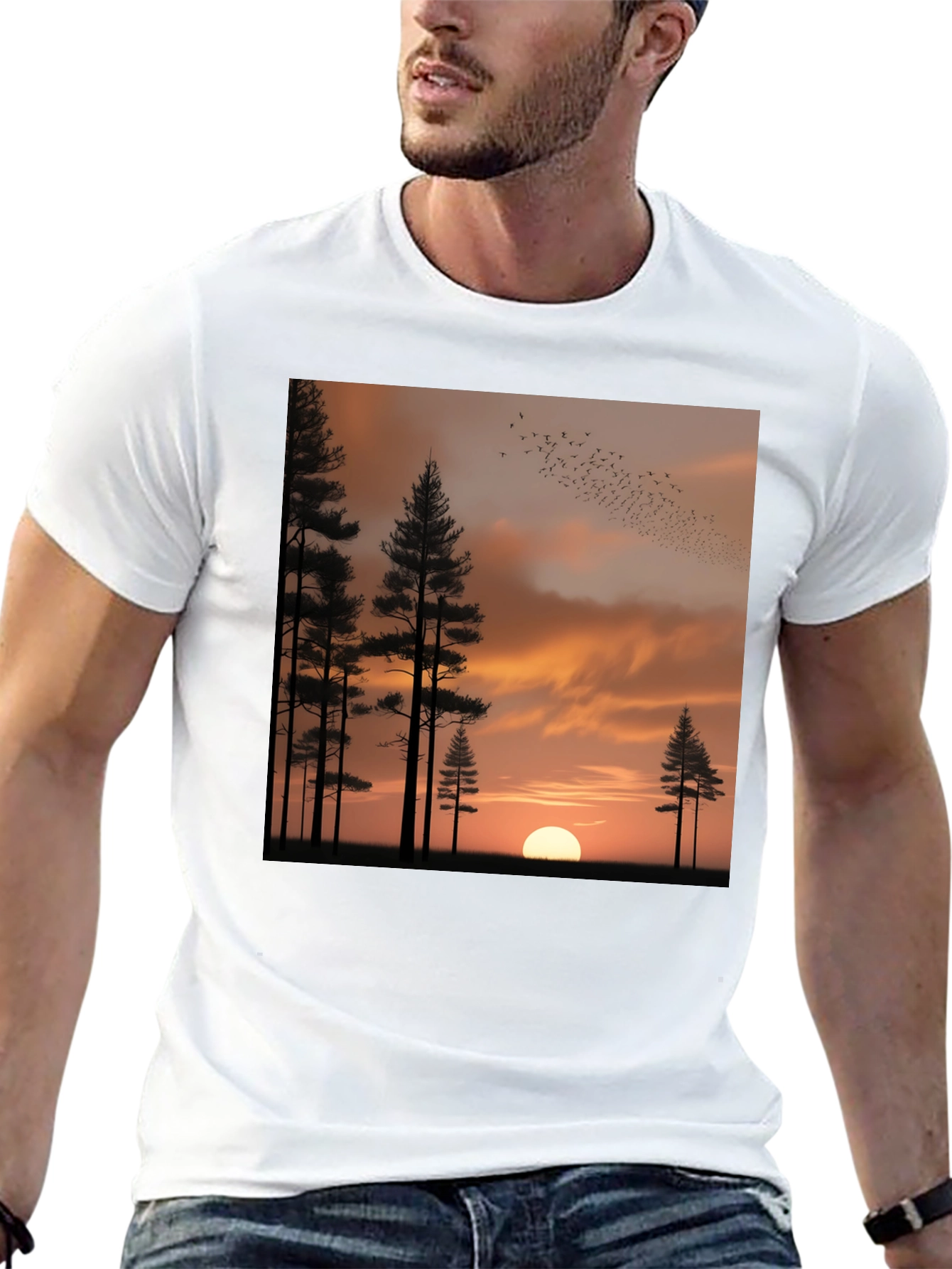Sunset Forest Graphic Tee