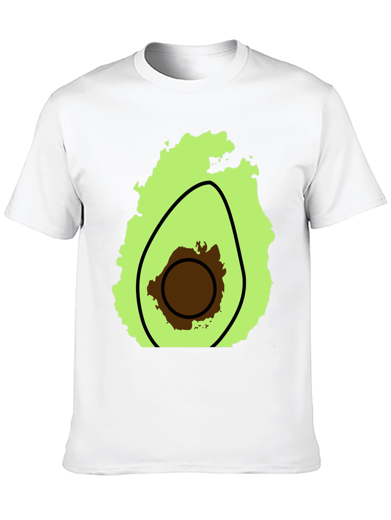 Avocado Graphic Black T-Shirt - Casual Comfort