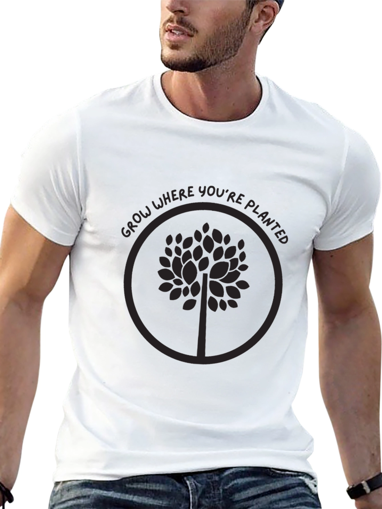 Grow Where Youre Planted Tree Graphic Tee