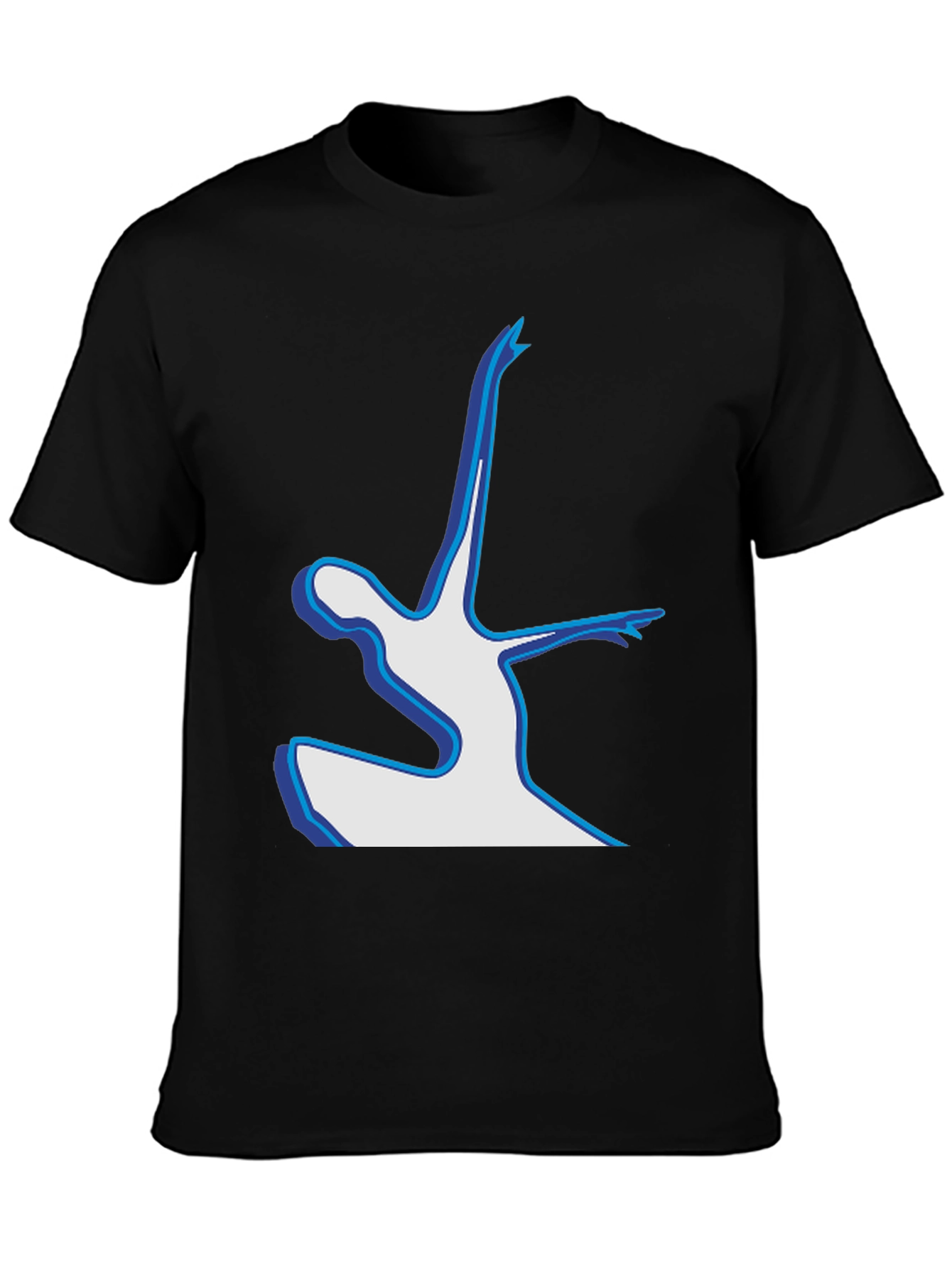 Abstract Dancer Graphic Tee - Black