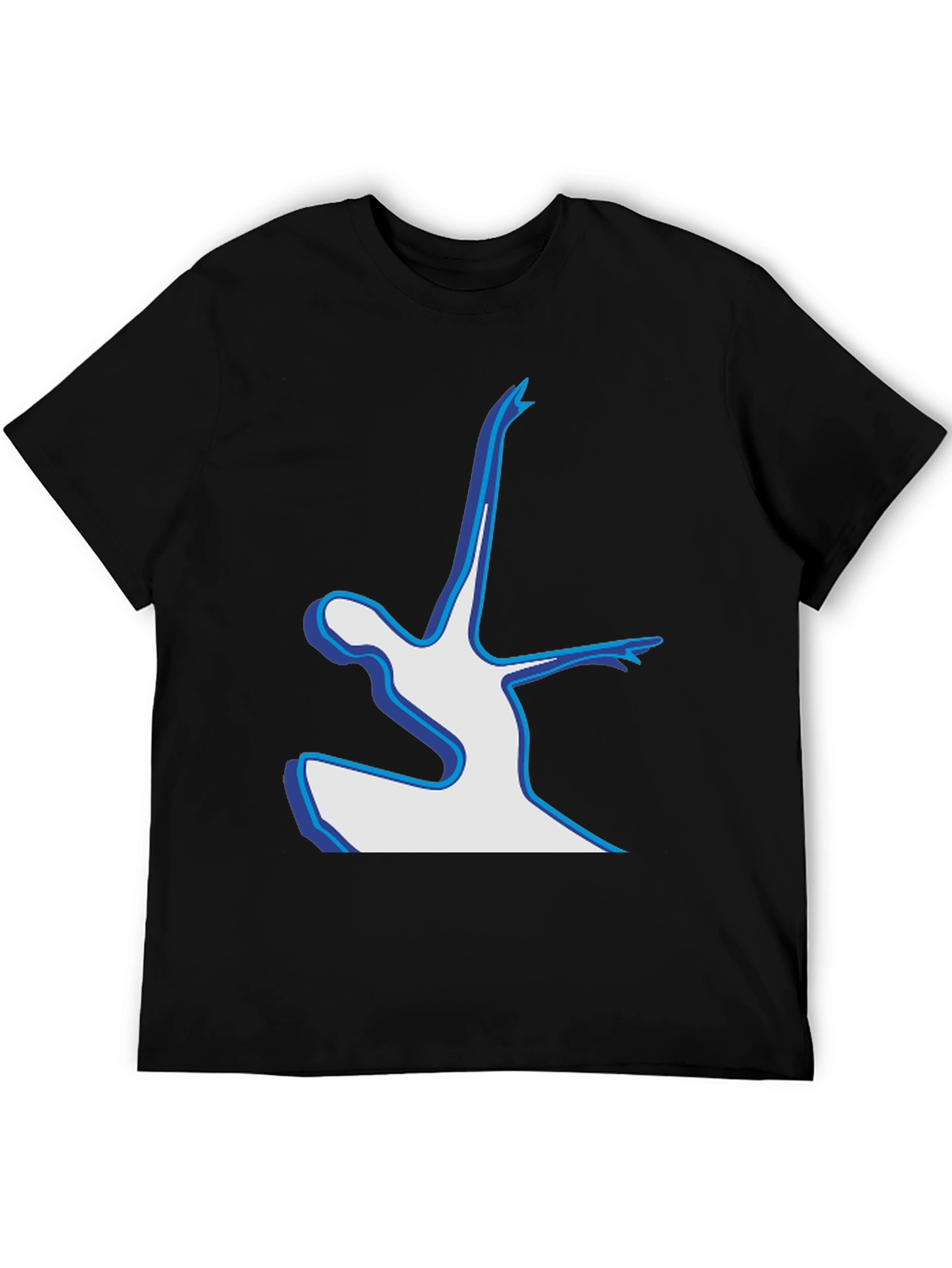 Abstract Dancer Graphic Tee - Black