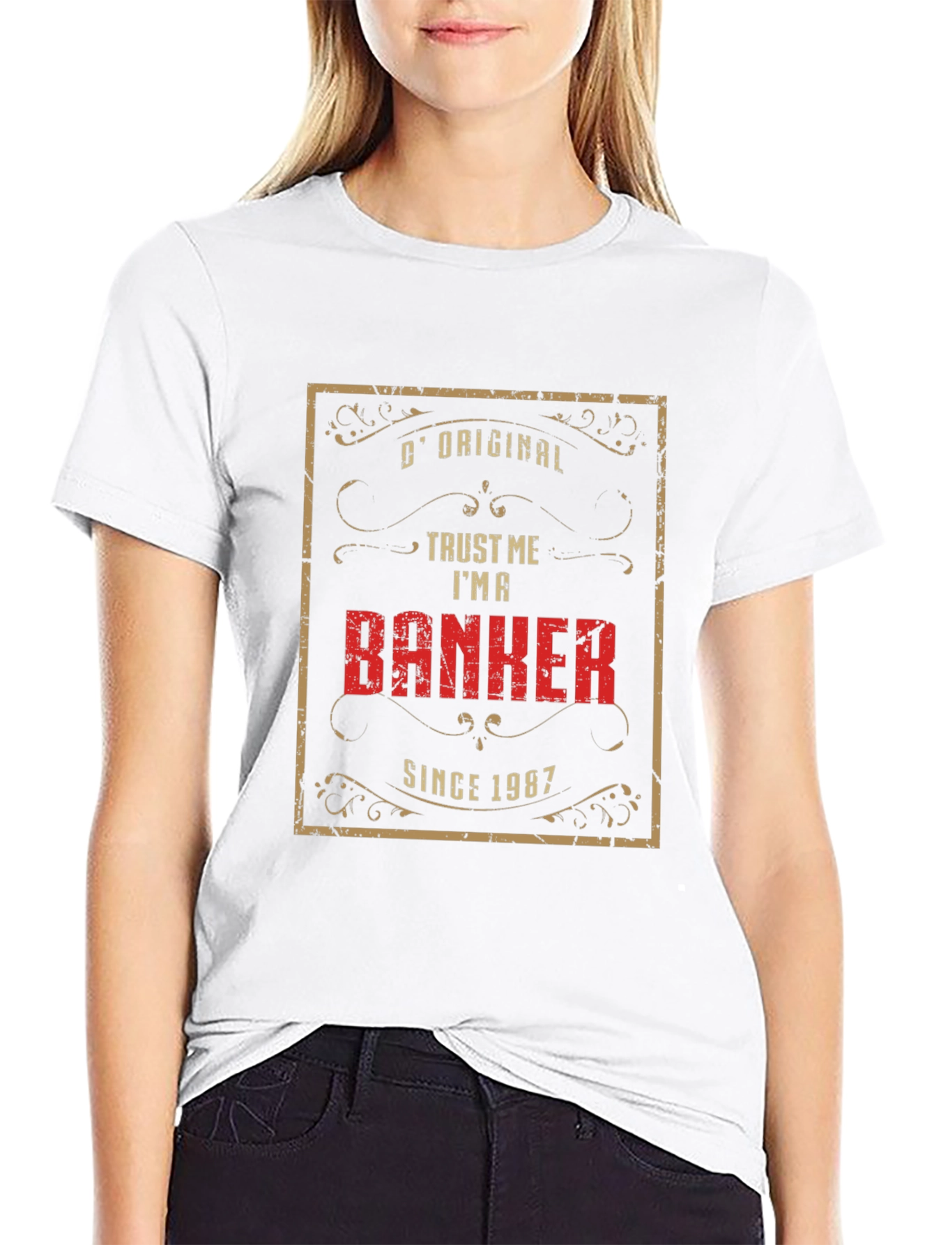 Original Banker Since 1987 Black T-Shirt