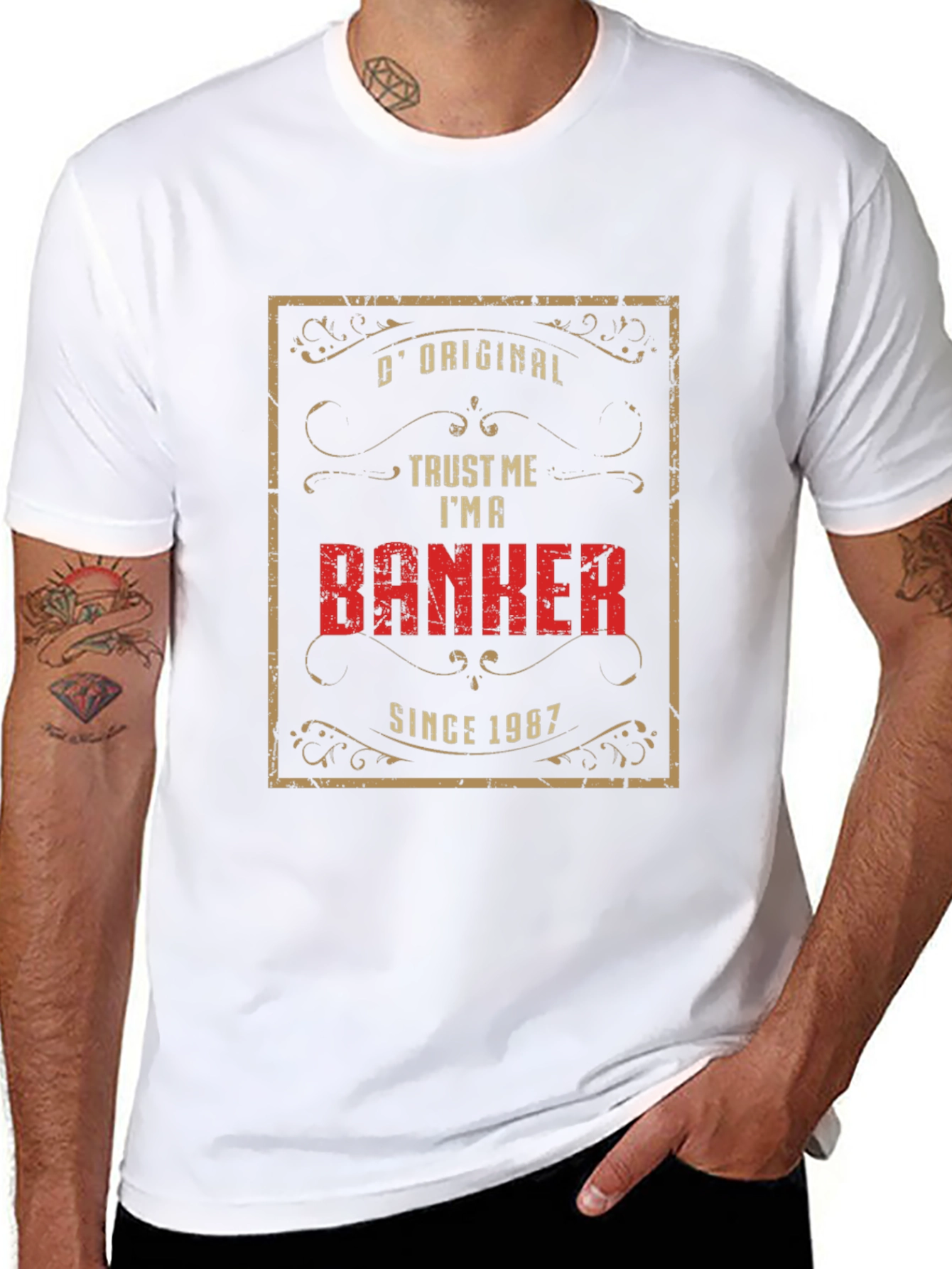 Original Banker Since 1987 Black T-Shirt