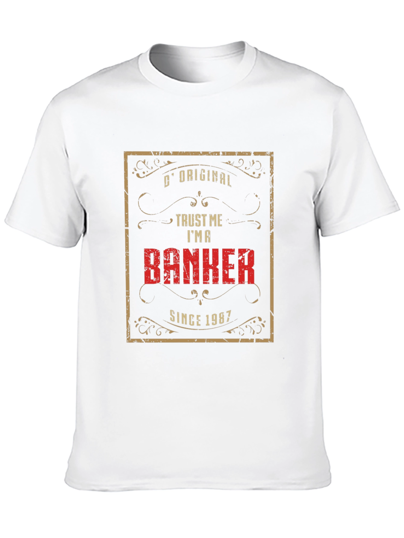 Original Banker Since 1987 Black T-Shirt