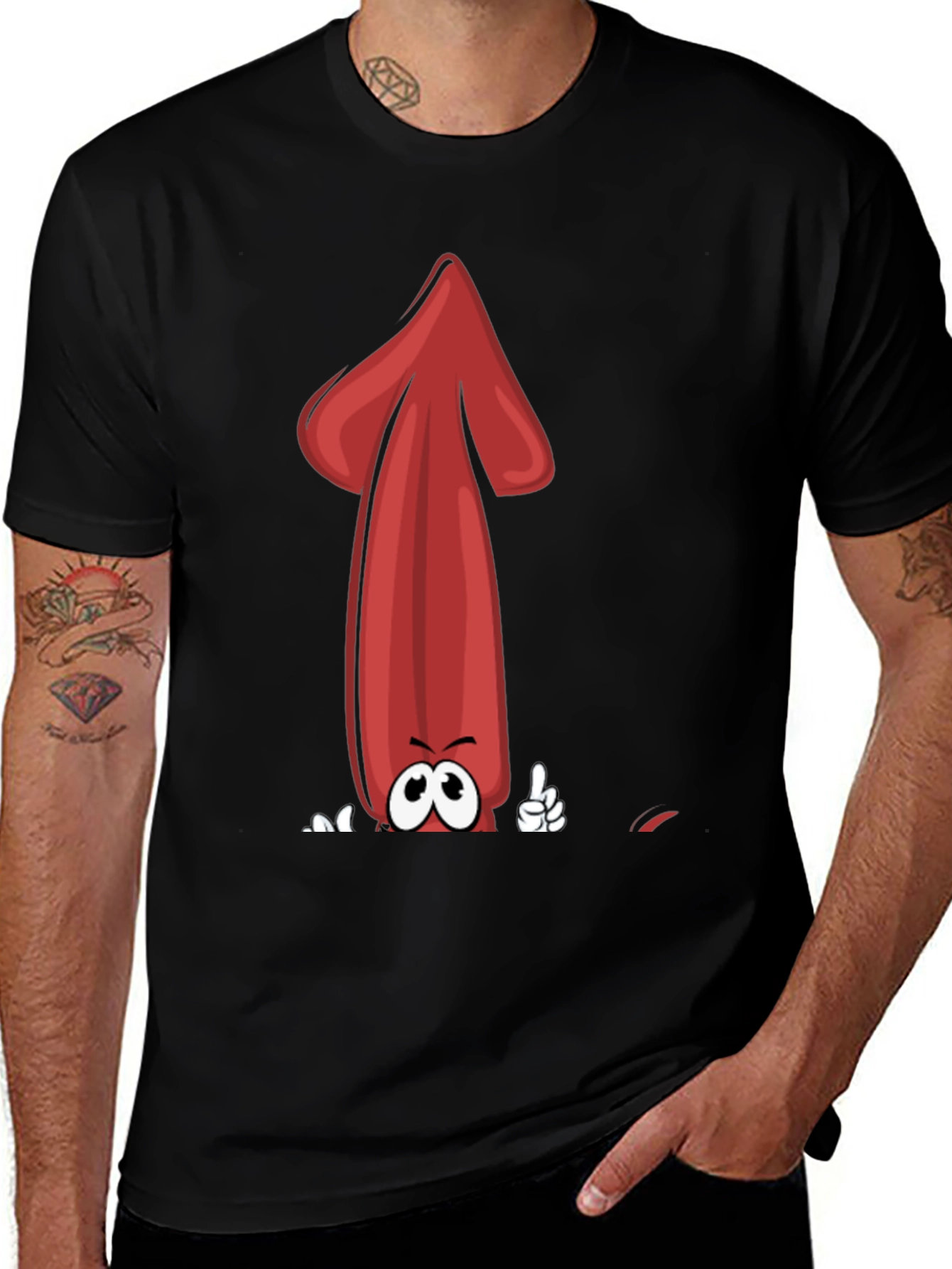 Funny Up Arrow Cartoon Graphic Tee