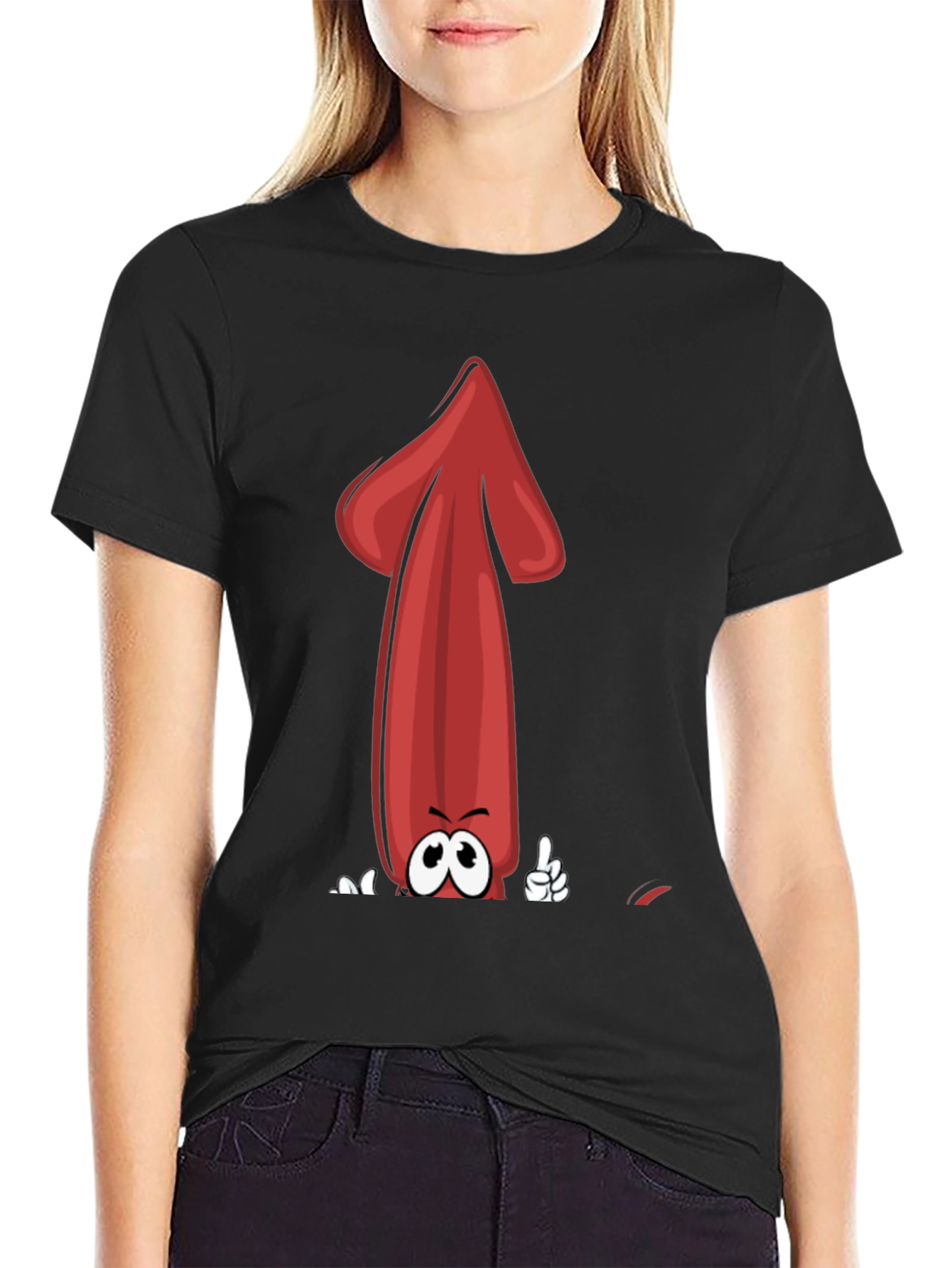 Funny Up Arrow Cartoon Graphic Tee