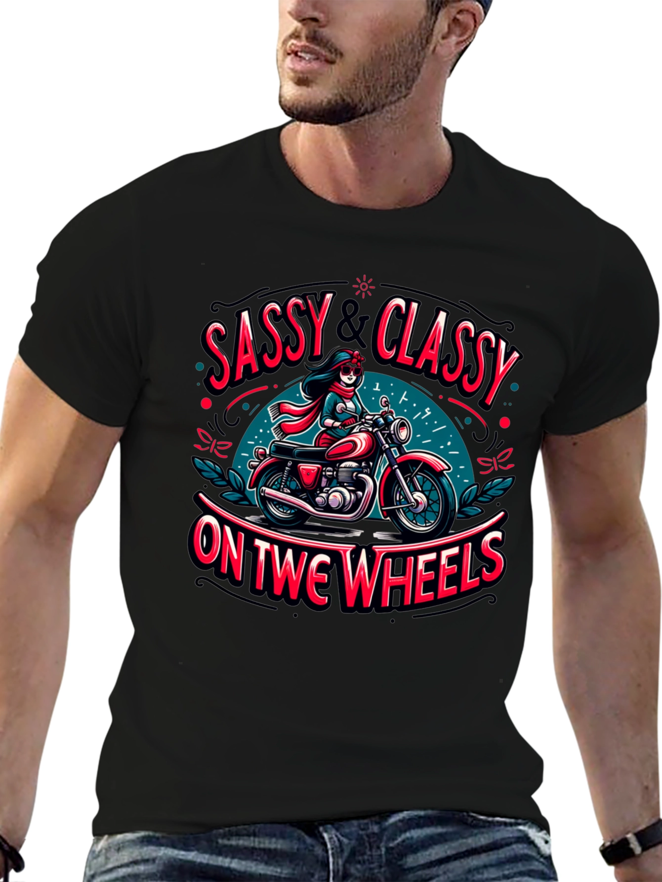 Sassy & Classy Motorcycle Graphic Tee