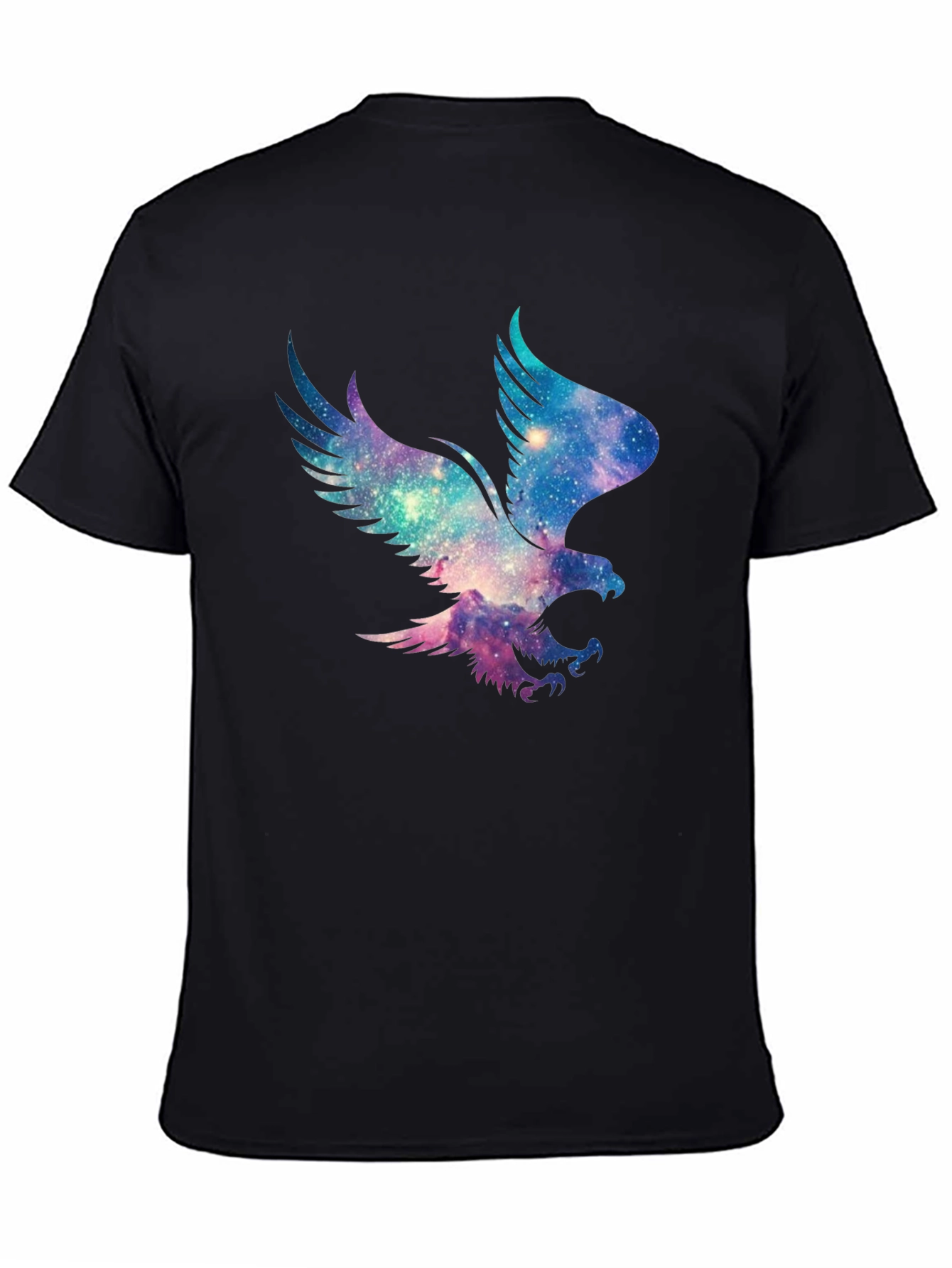 Galaxy Eagle Graphic Black T-Shirt