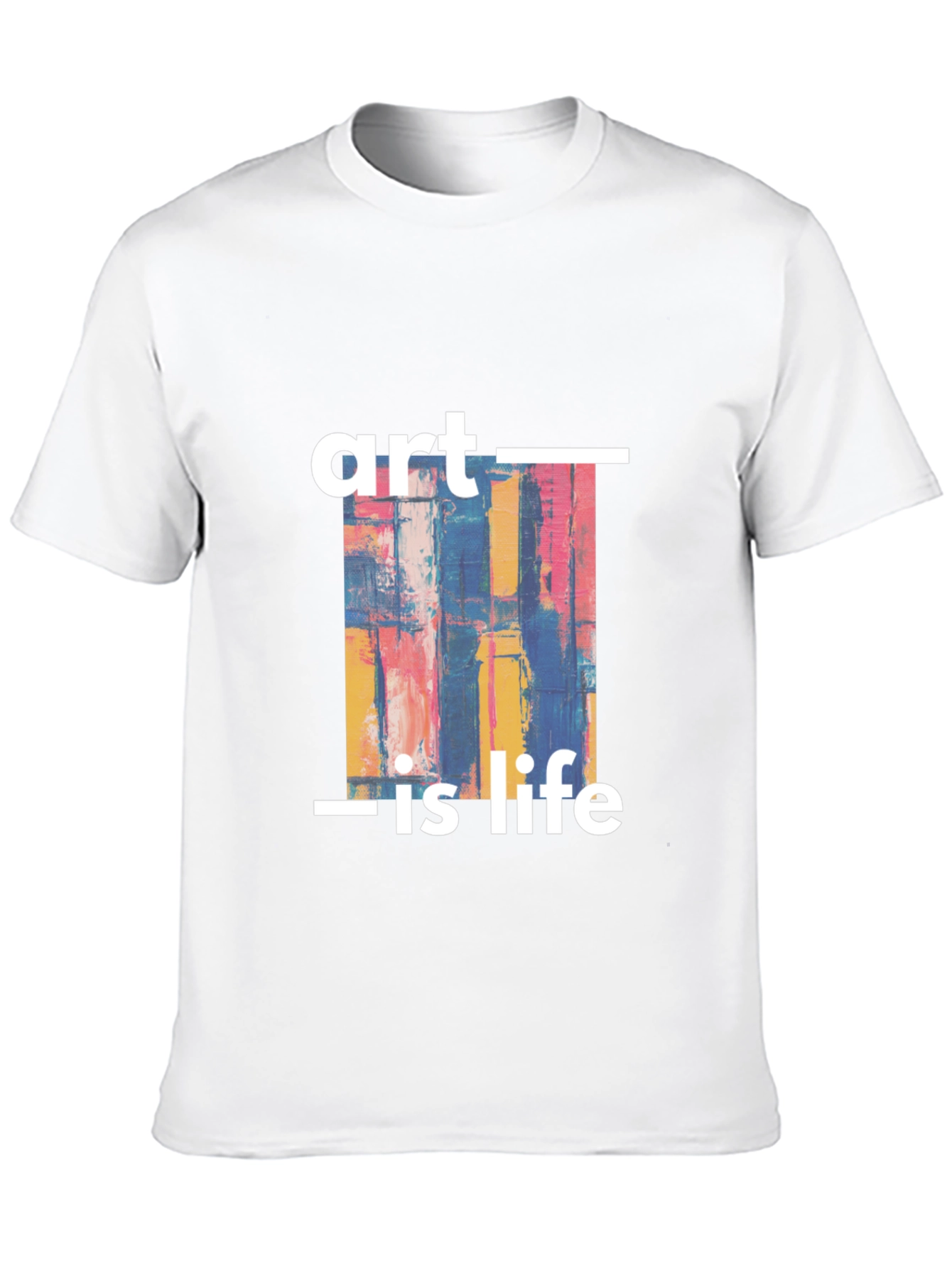 Art Is Life Graphic Print Black T-Shirt