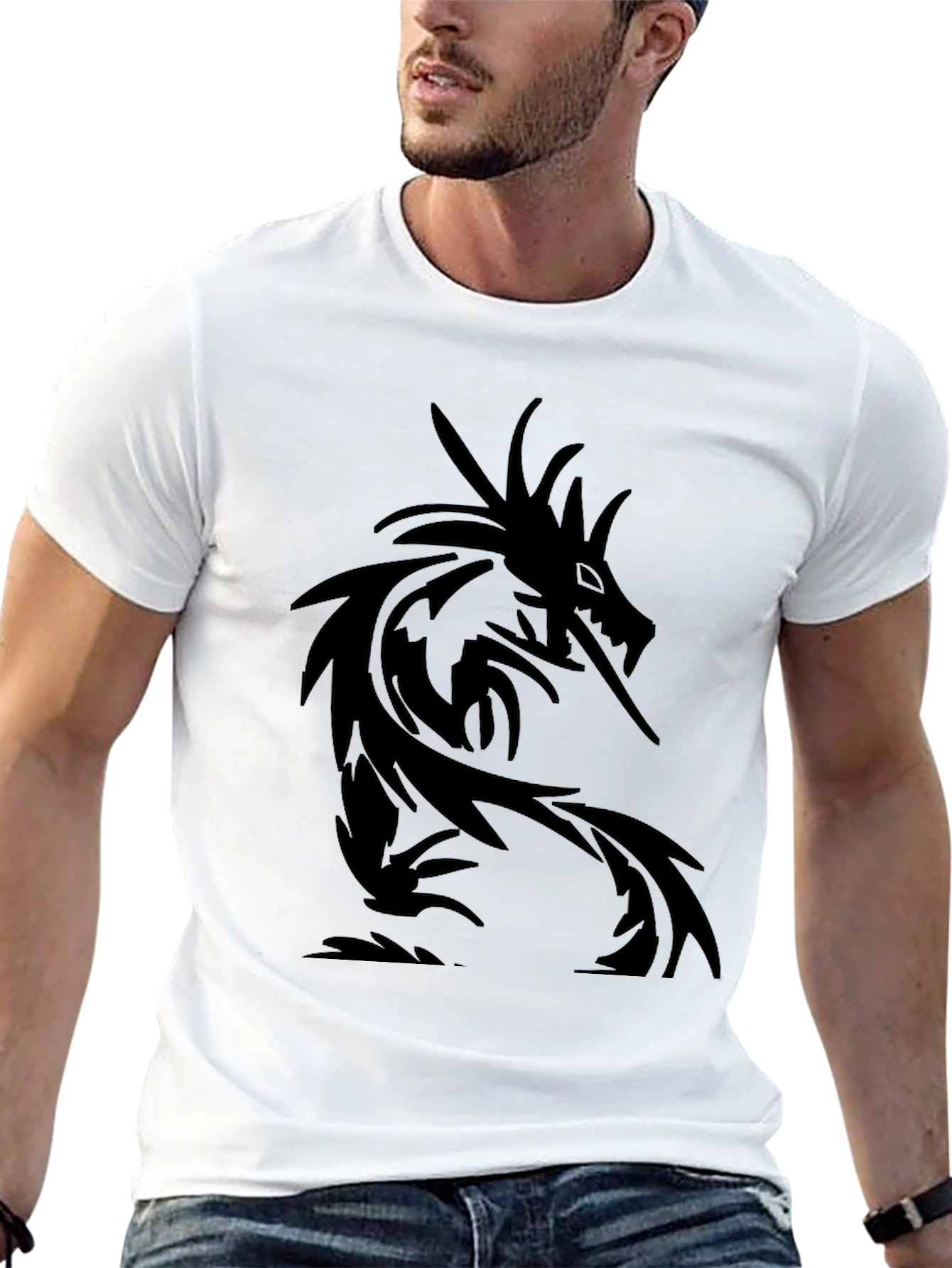 Black Dragon Graphic T-Shirt - Mens Fashion