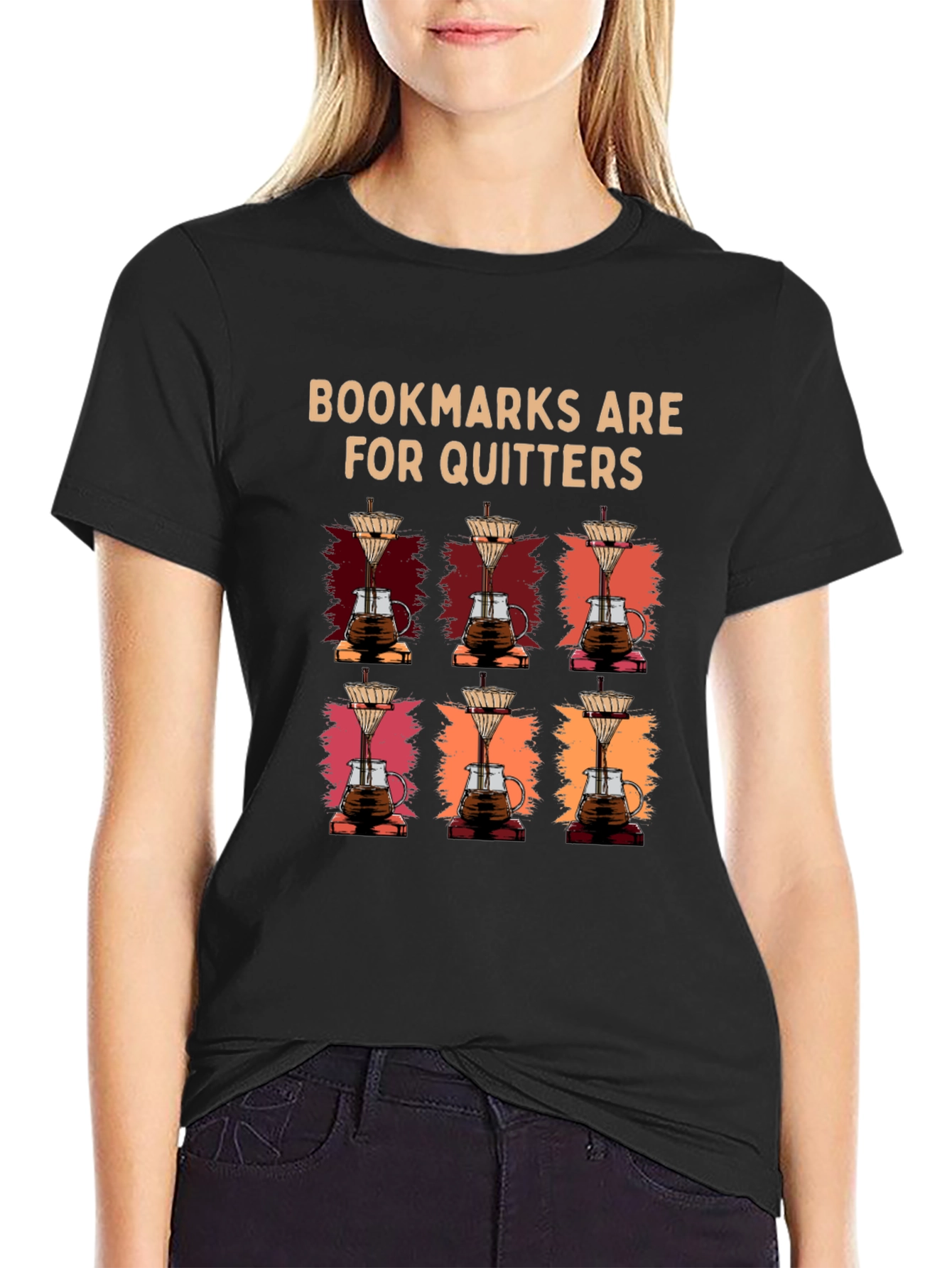 Bookmarks Are For Quitters Coffee T-Shirt