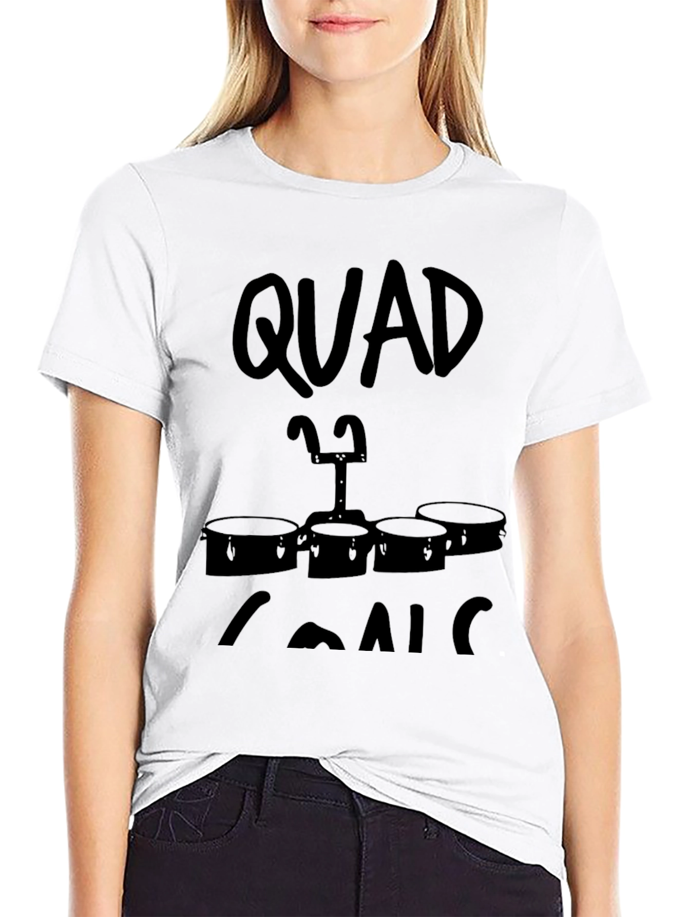 Quad T Shirt Snare Drum Band Tee