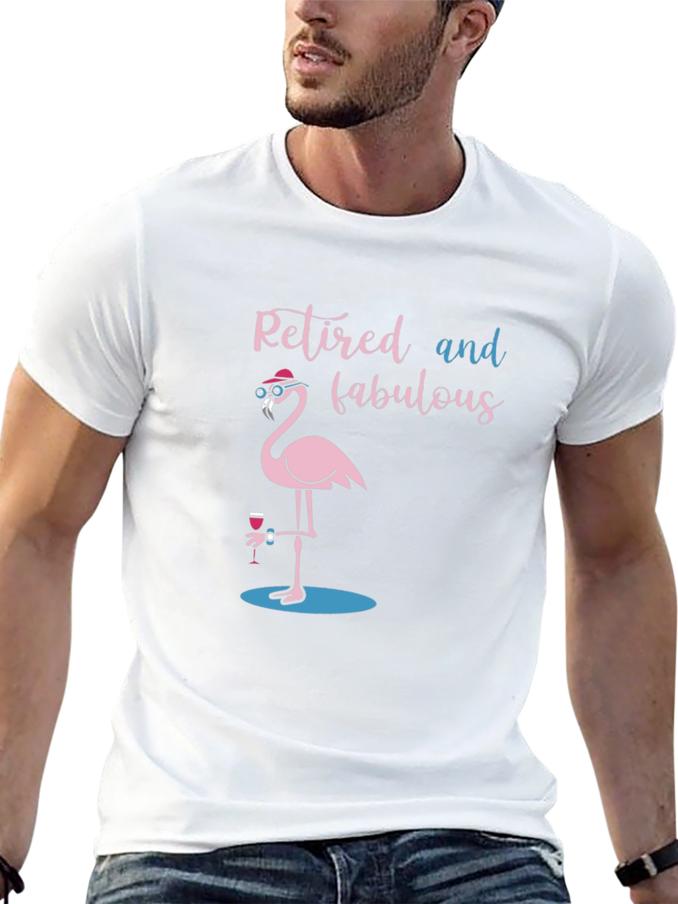Retired and Fabulous Flamingo T-Shirt