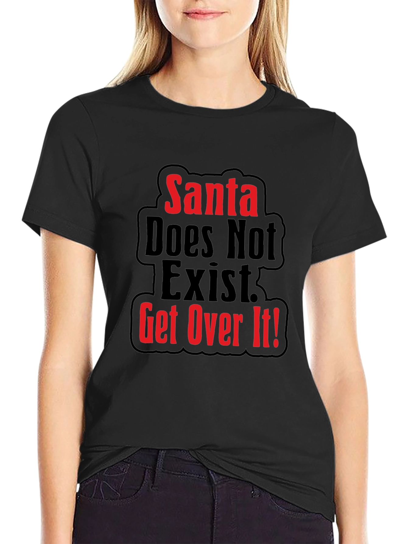Santa Doesnt Exist Graphic Tee - Adult Humor