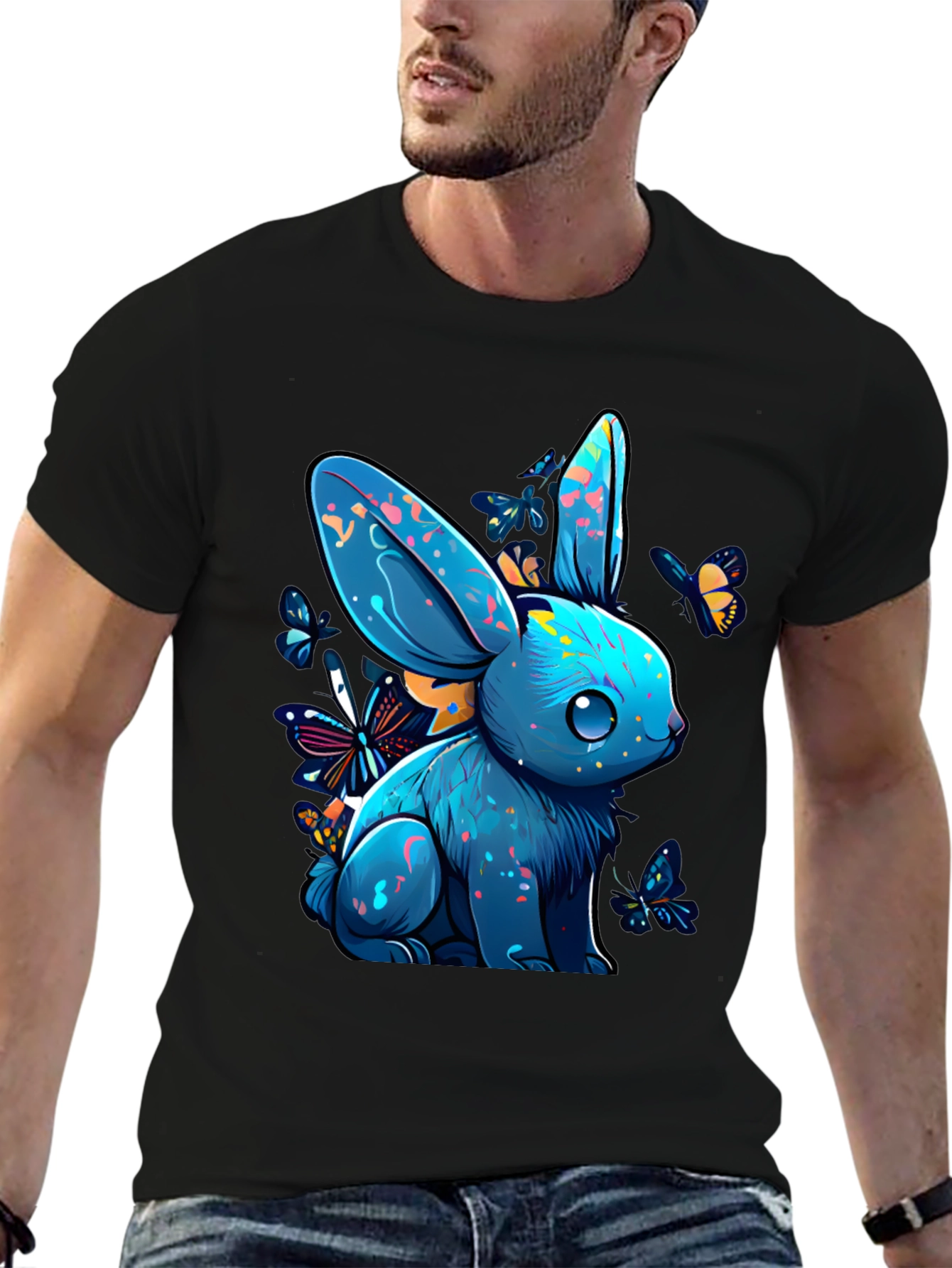 Vibrant Bunny Graphic Tee