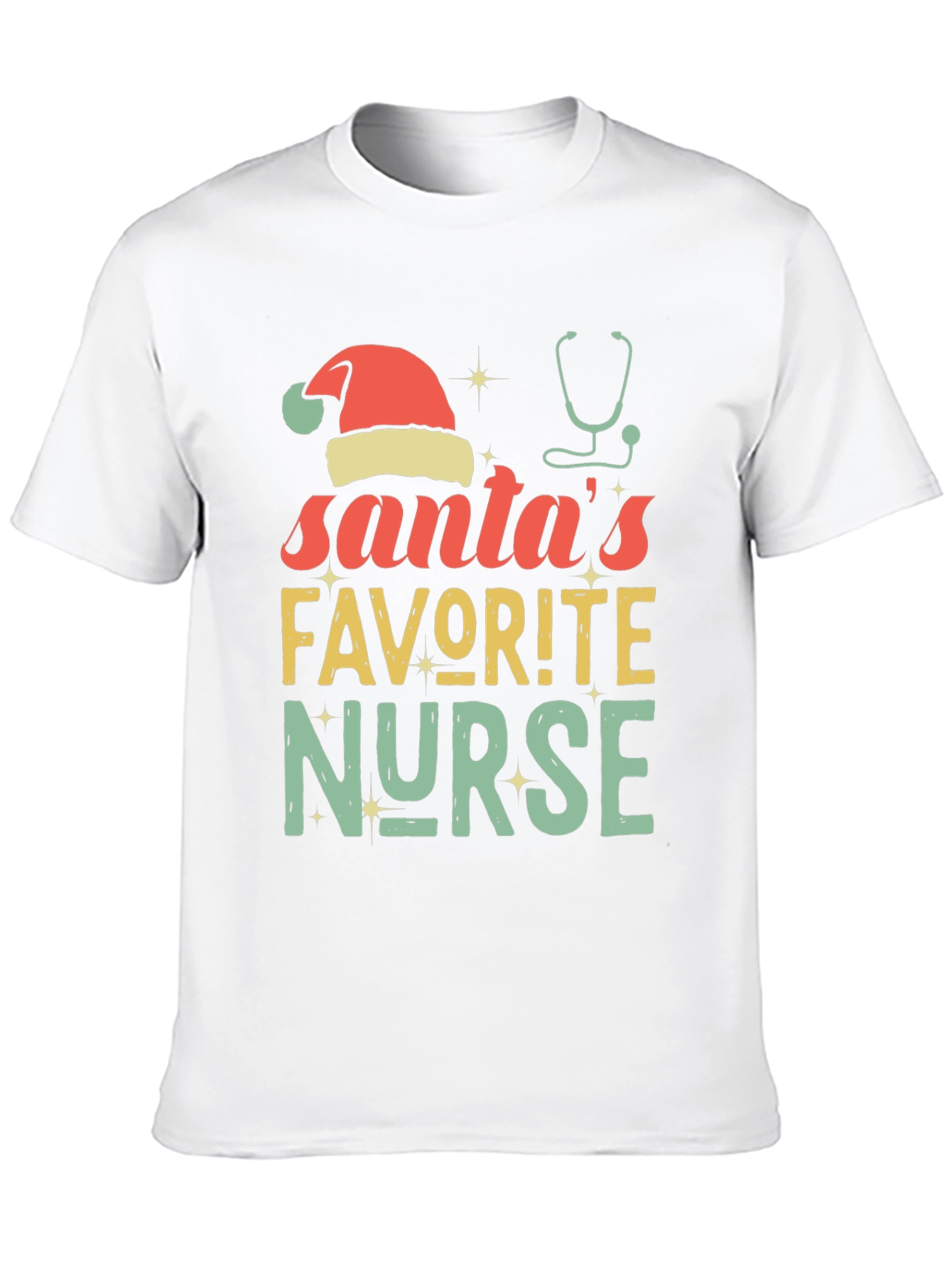 Santas Favorite Nurse Christmas T-Shirt