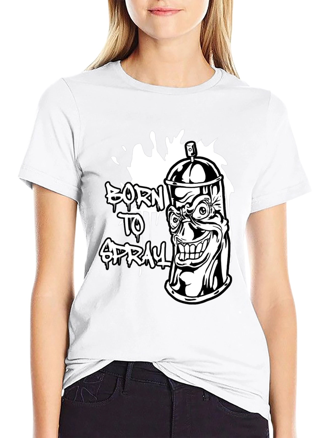 Born to Spray Graphic Tee - Black T-Shirt