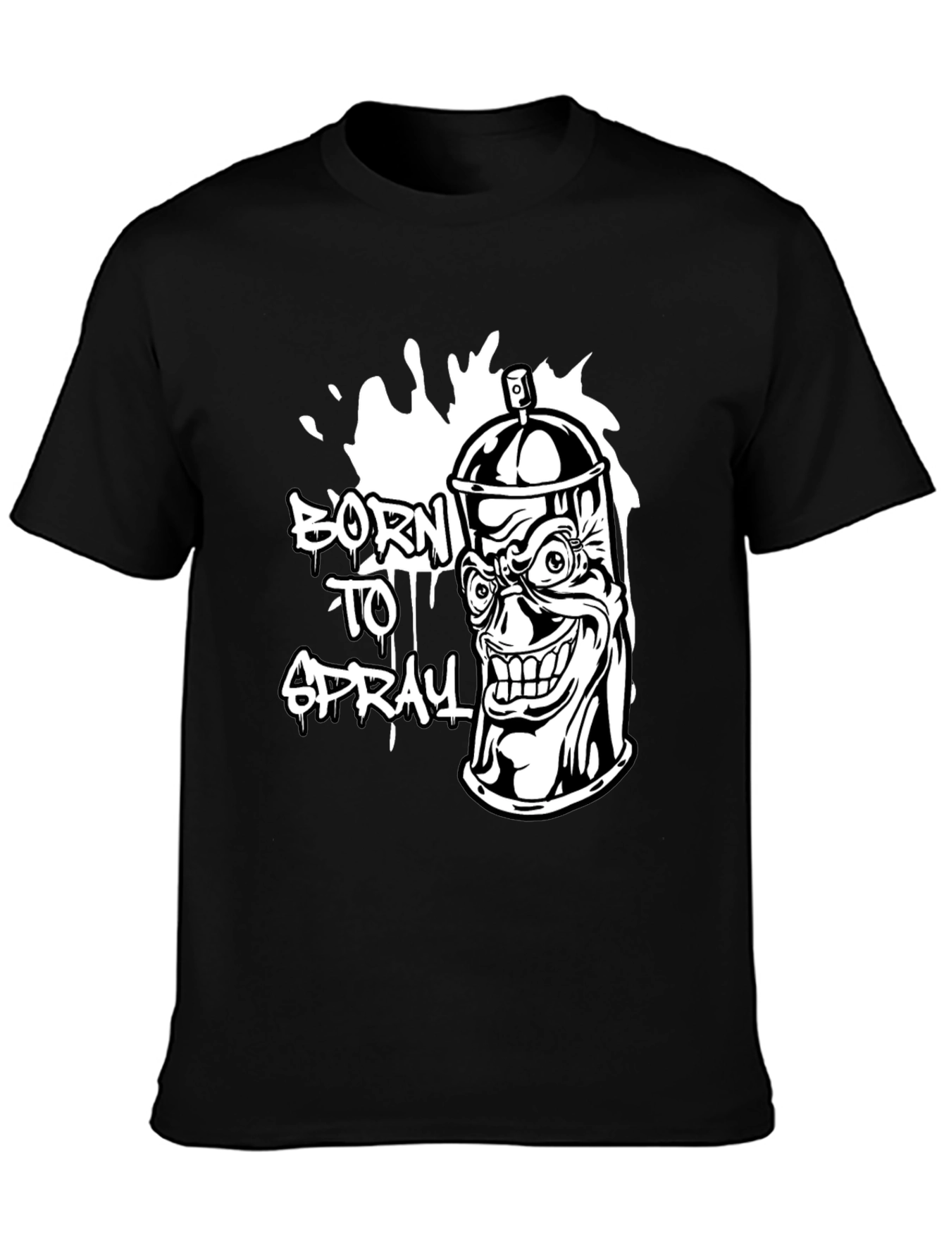 Born to Spray Graphic Tee - Black T-Shirt