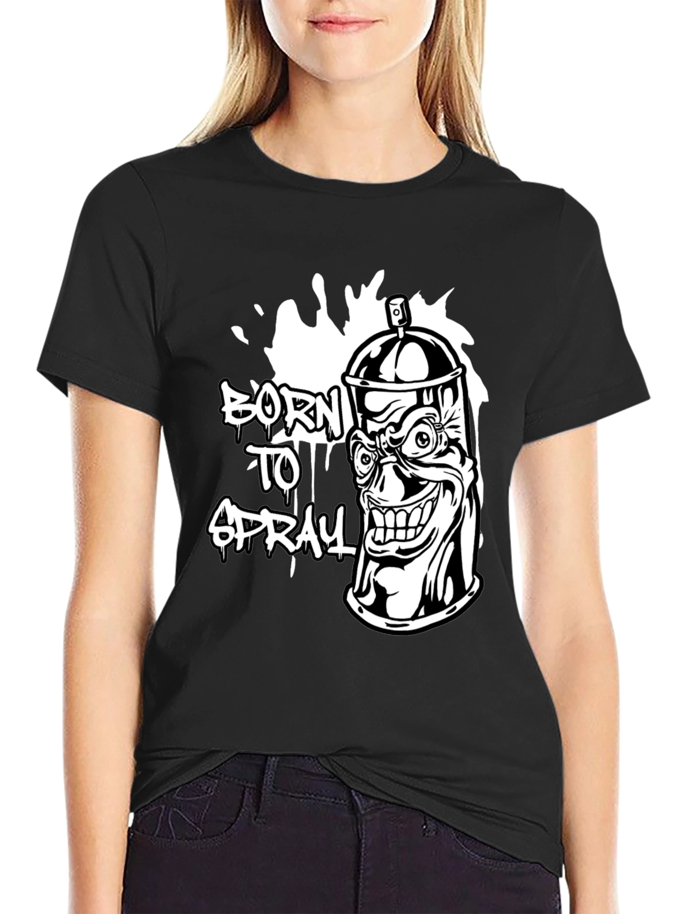 Born to Spray Graphic Tee - Black T-Shirt
