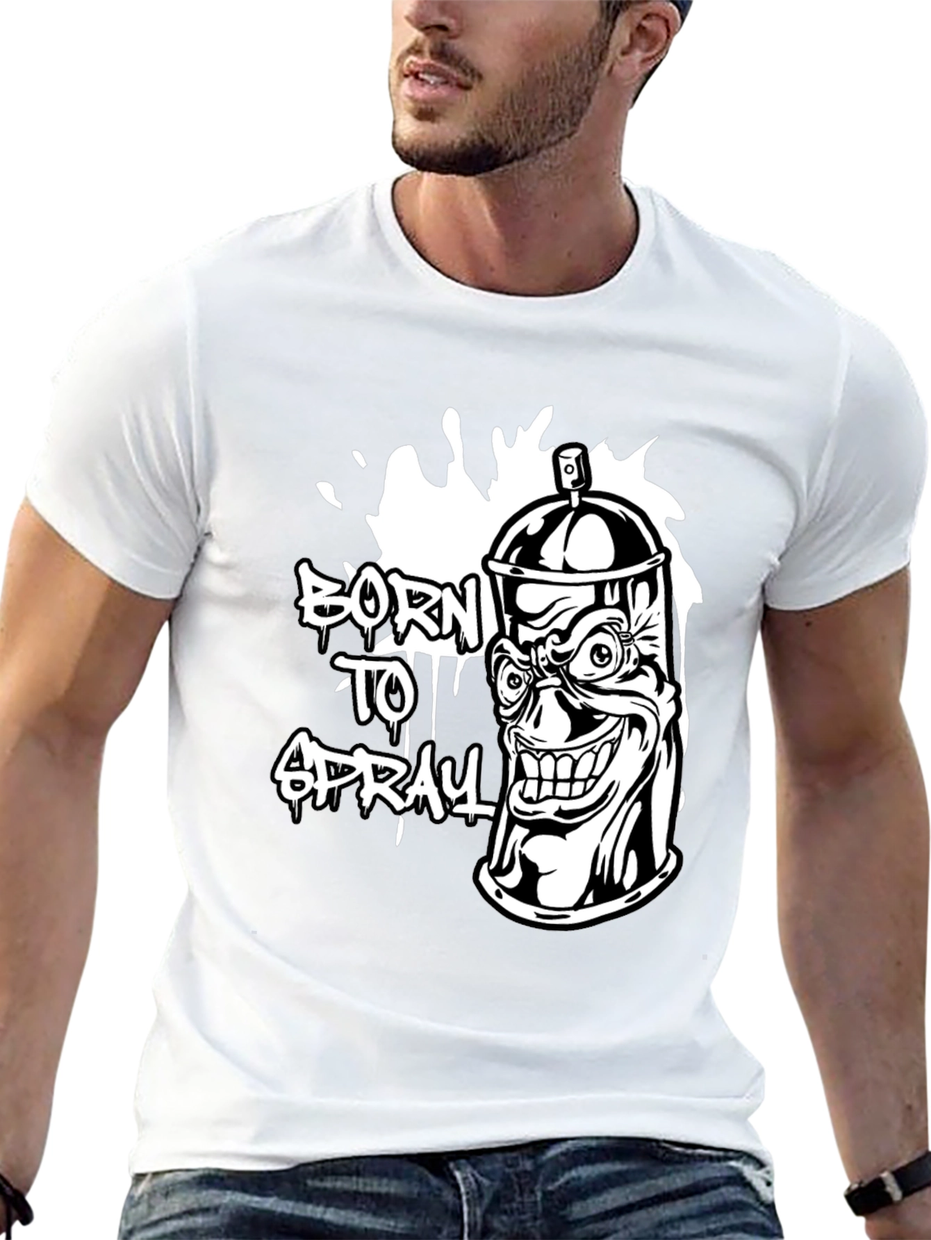 Born to Spray Graphic Tee - Black T-Shirt