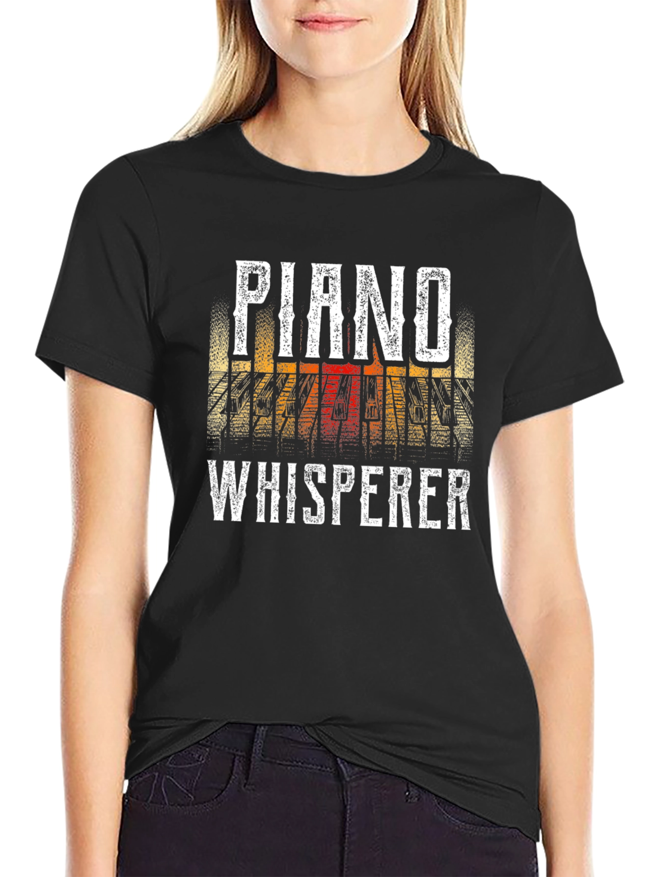 Piano Whisperer Graphic Tee - Musician T-Shirt