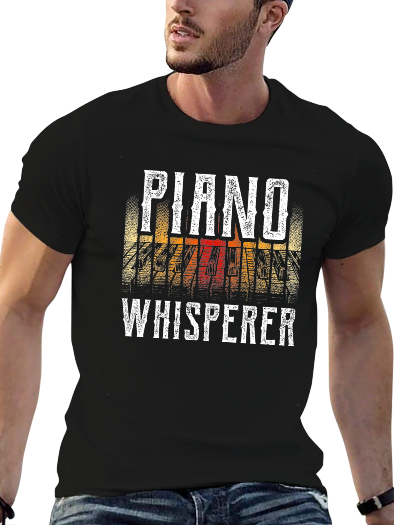 Piano Whisperer Graphic Tee - Musician T-Shirt