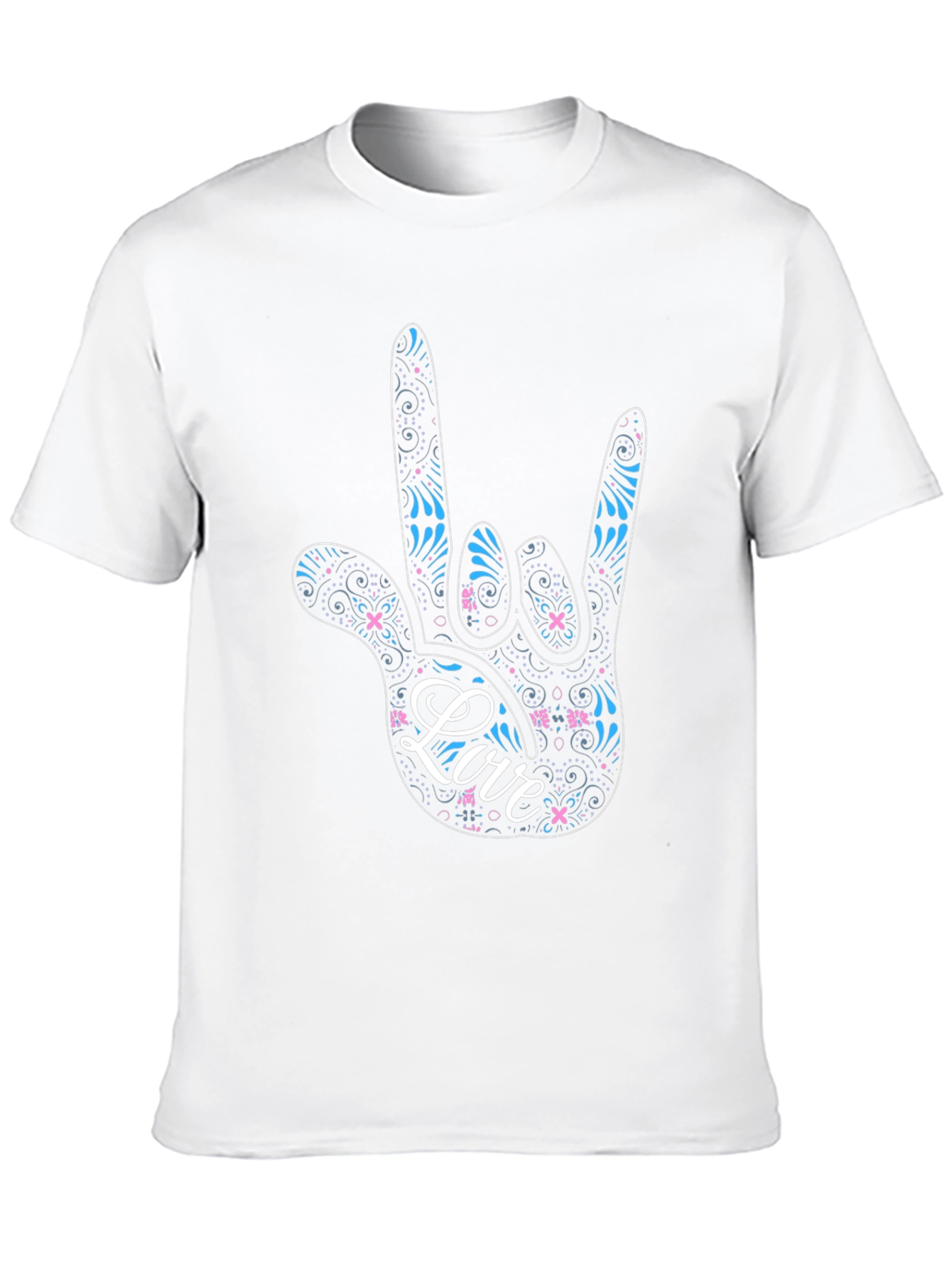 Love Sign Language Graphic Tee - Black