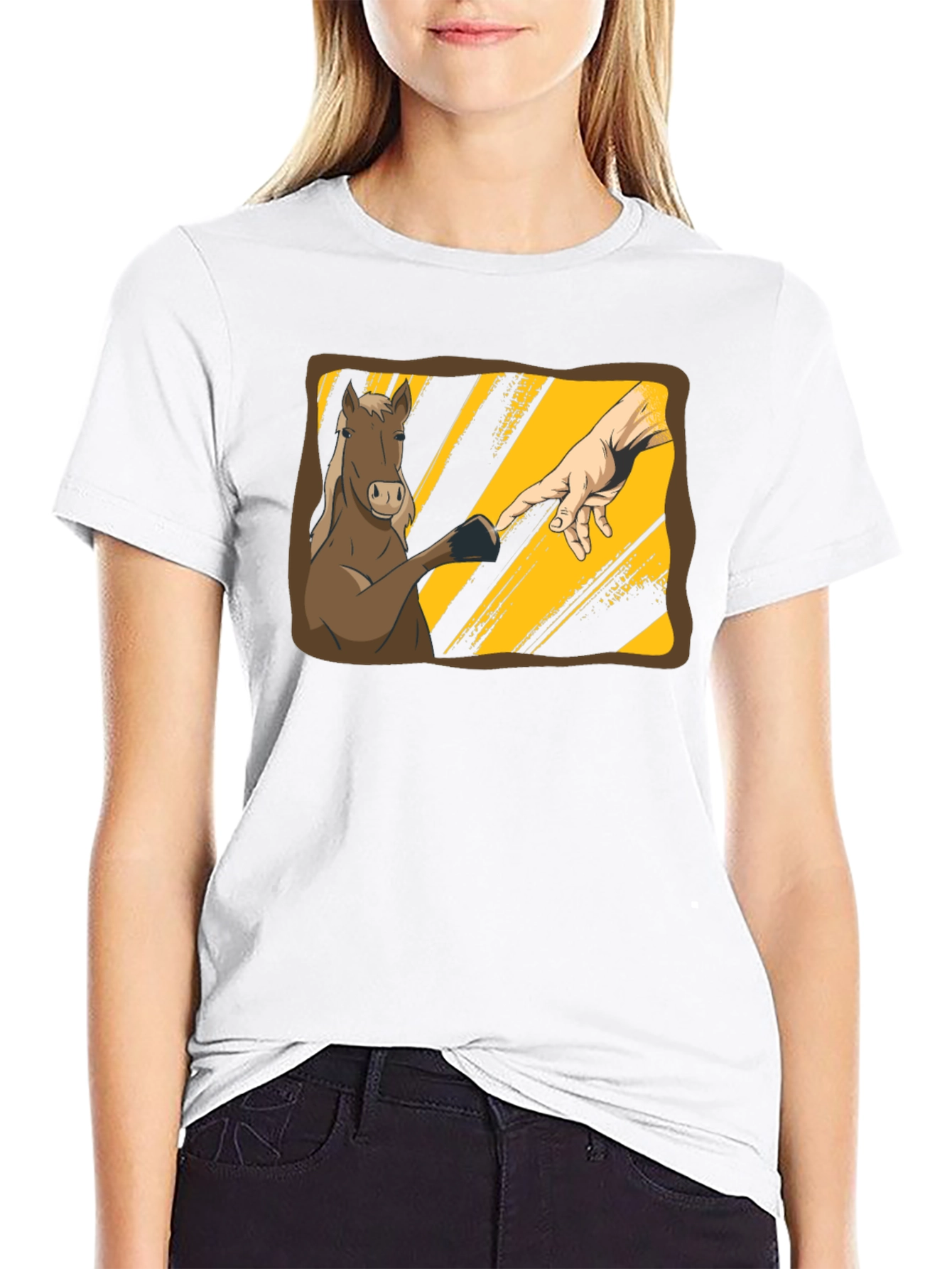 Horse Creation Parody Graphic Tee