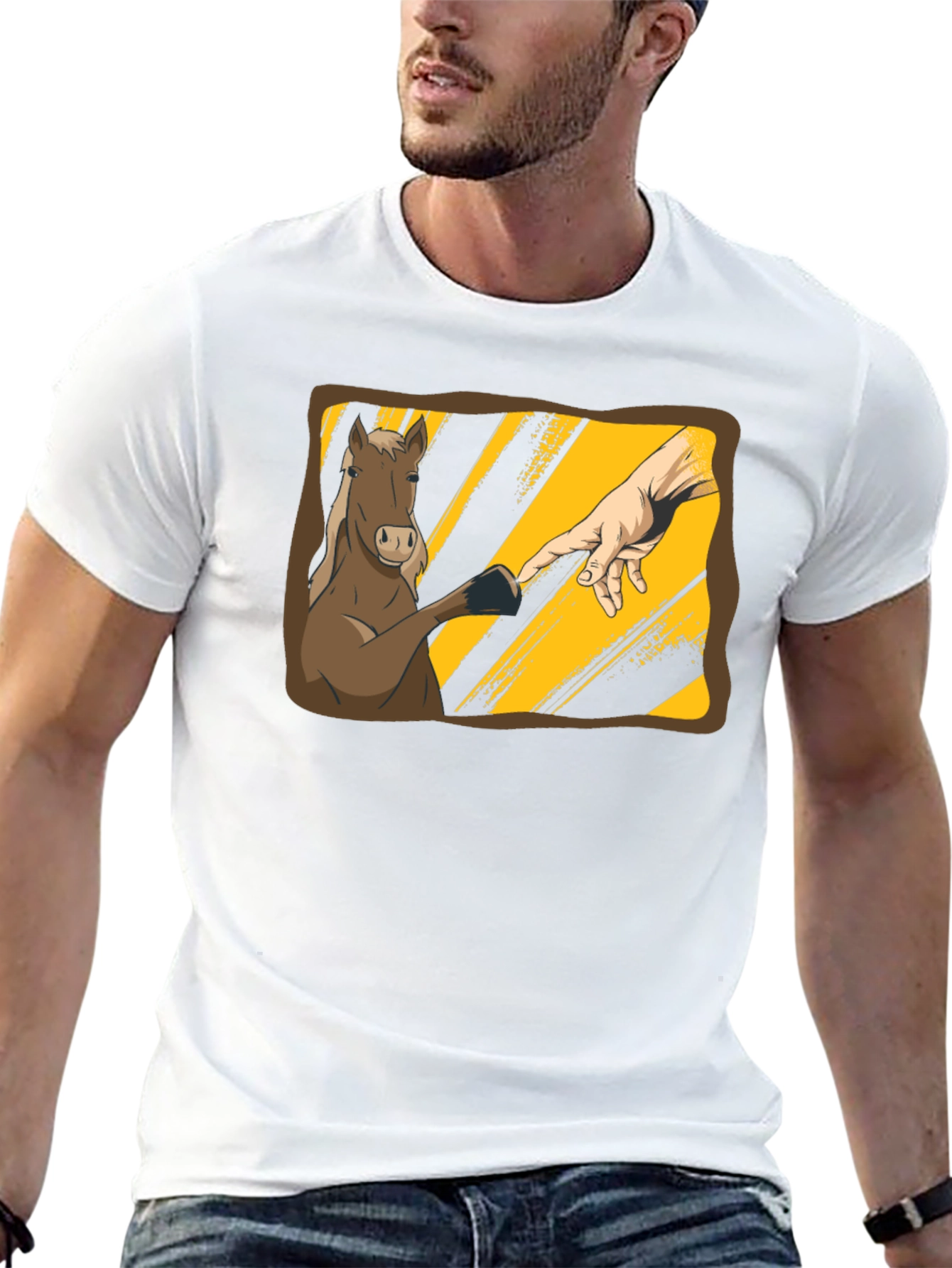 Horse Creation Parody Graphic Tee