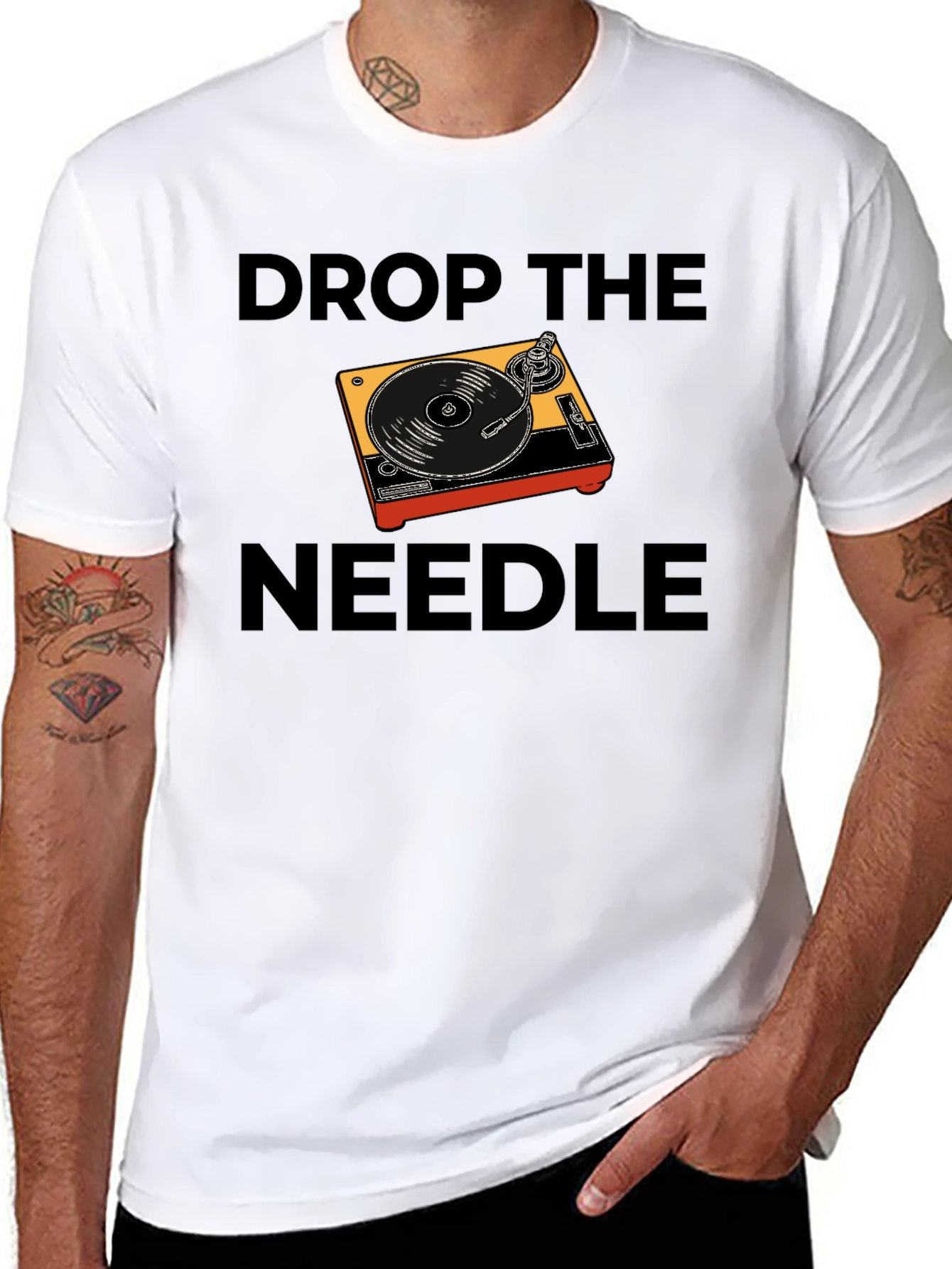 Drop the Needle Turntable Graphic T-Shirt