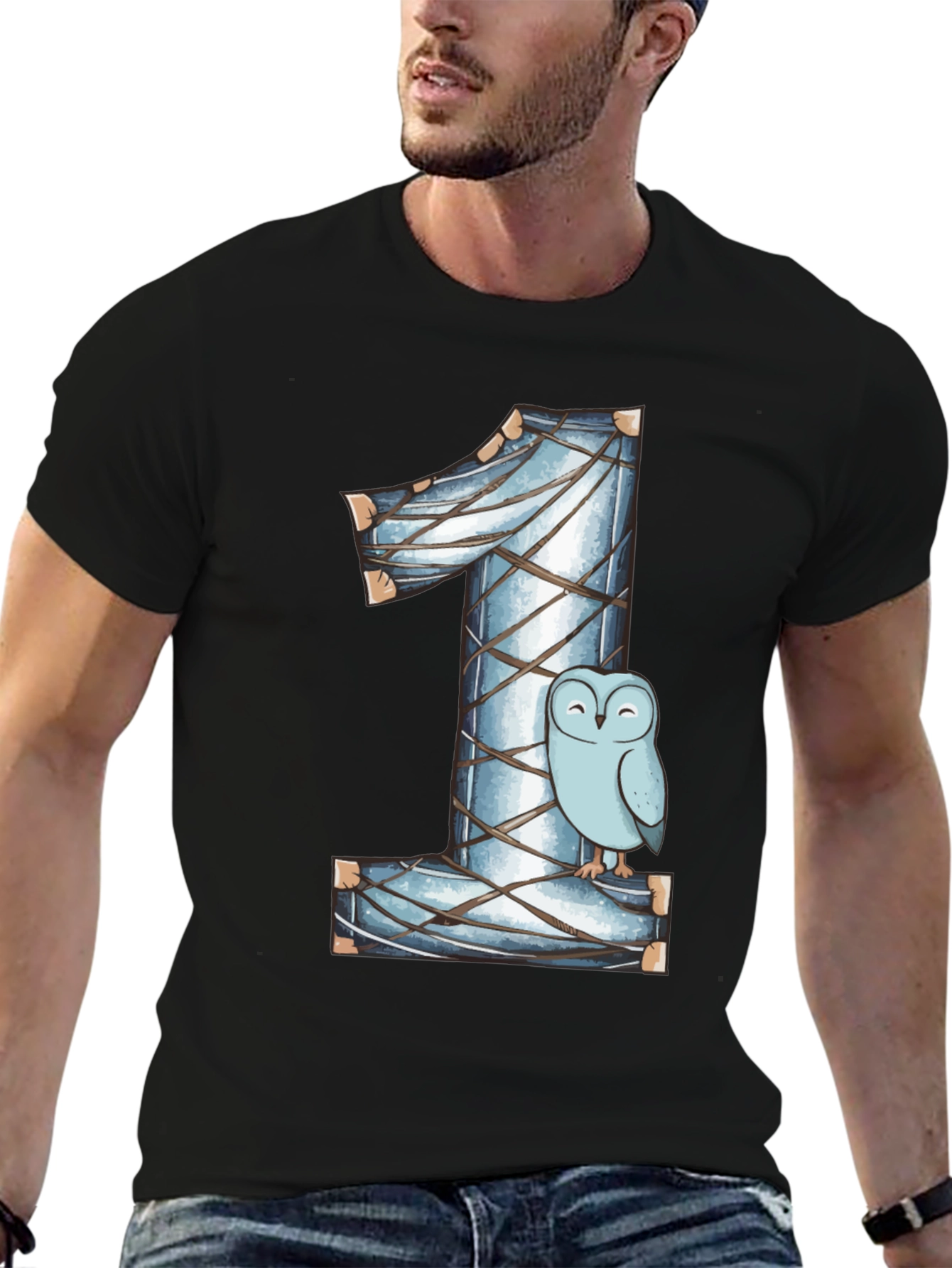 Owl Number One Kids Birthday Shirt