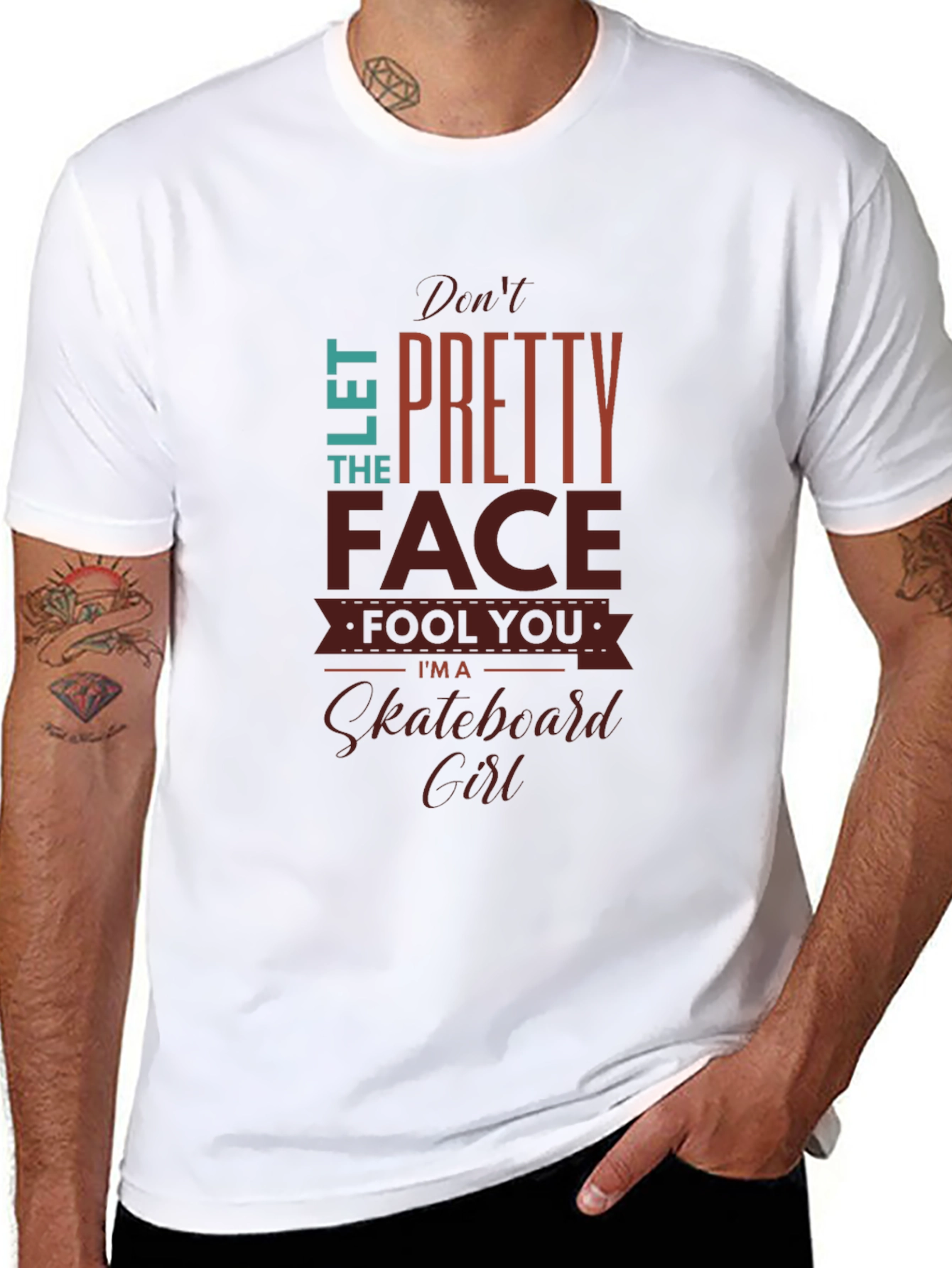 Skateboard Girl Graphic T-Shirt - Edgy Streetwear
