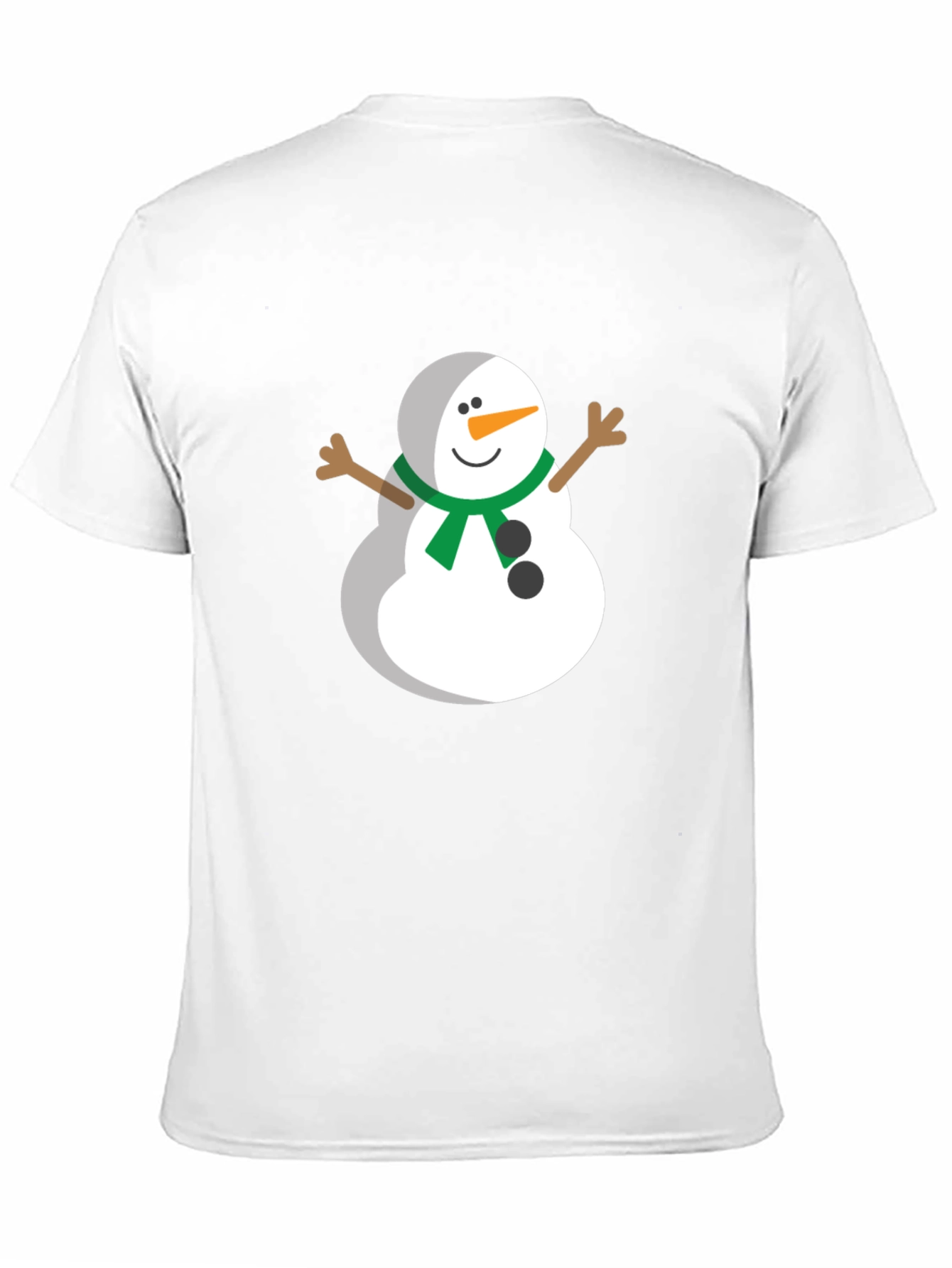 Festive Snowman Graphic Tee - Black