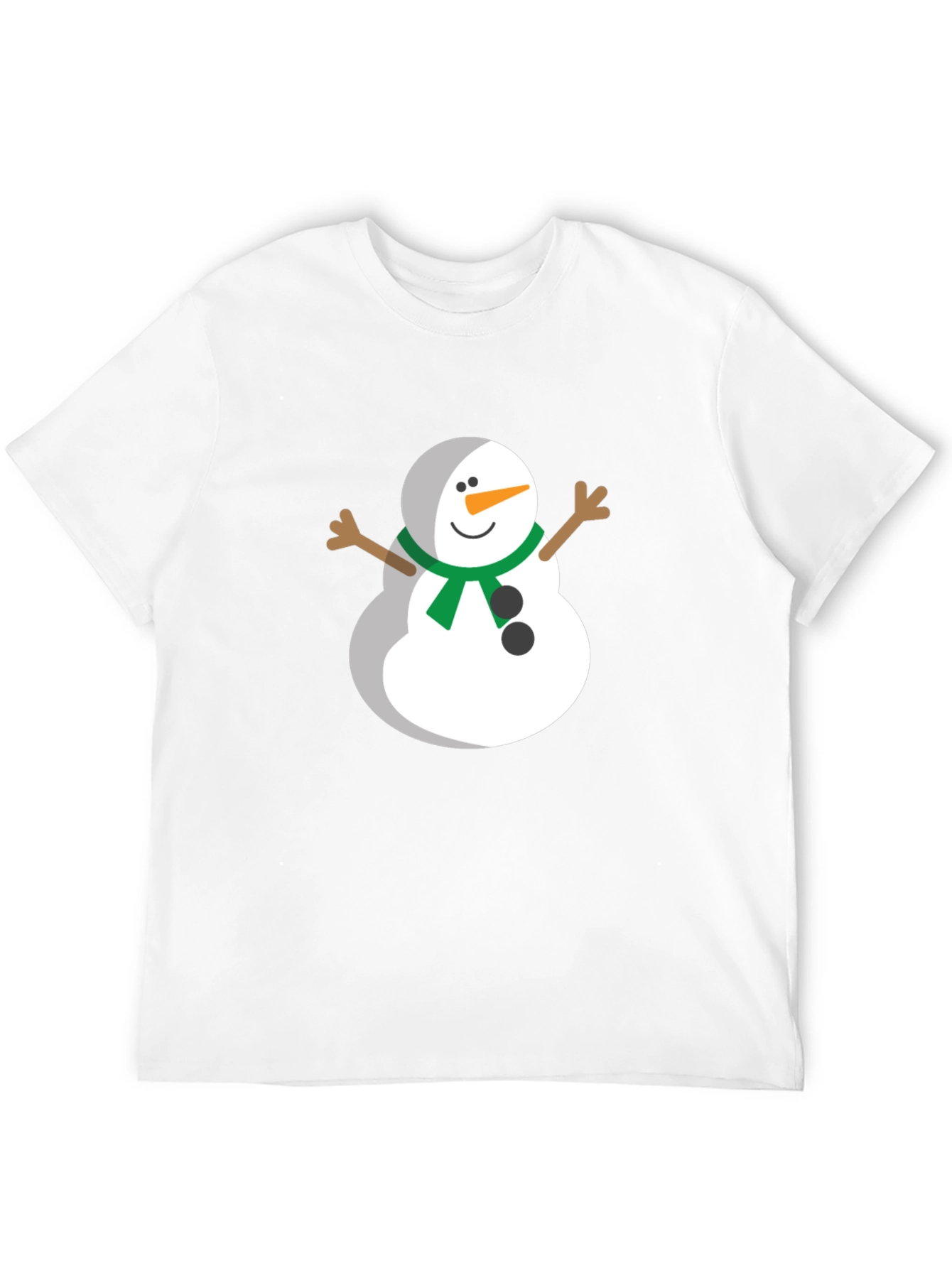 Festive Snowman Graphic Tee - Black