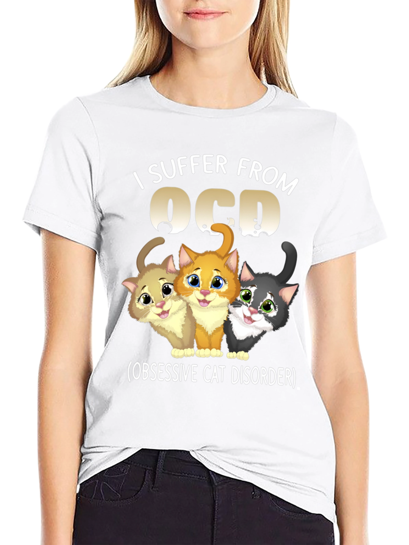 OCD Obsessive Cat Disorder Graphic T-Shirt
