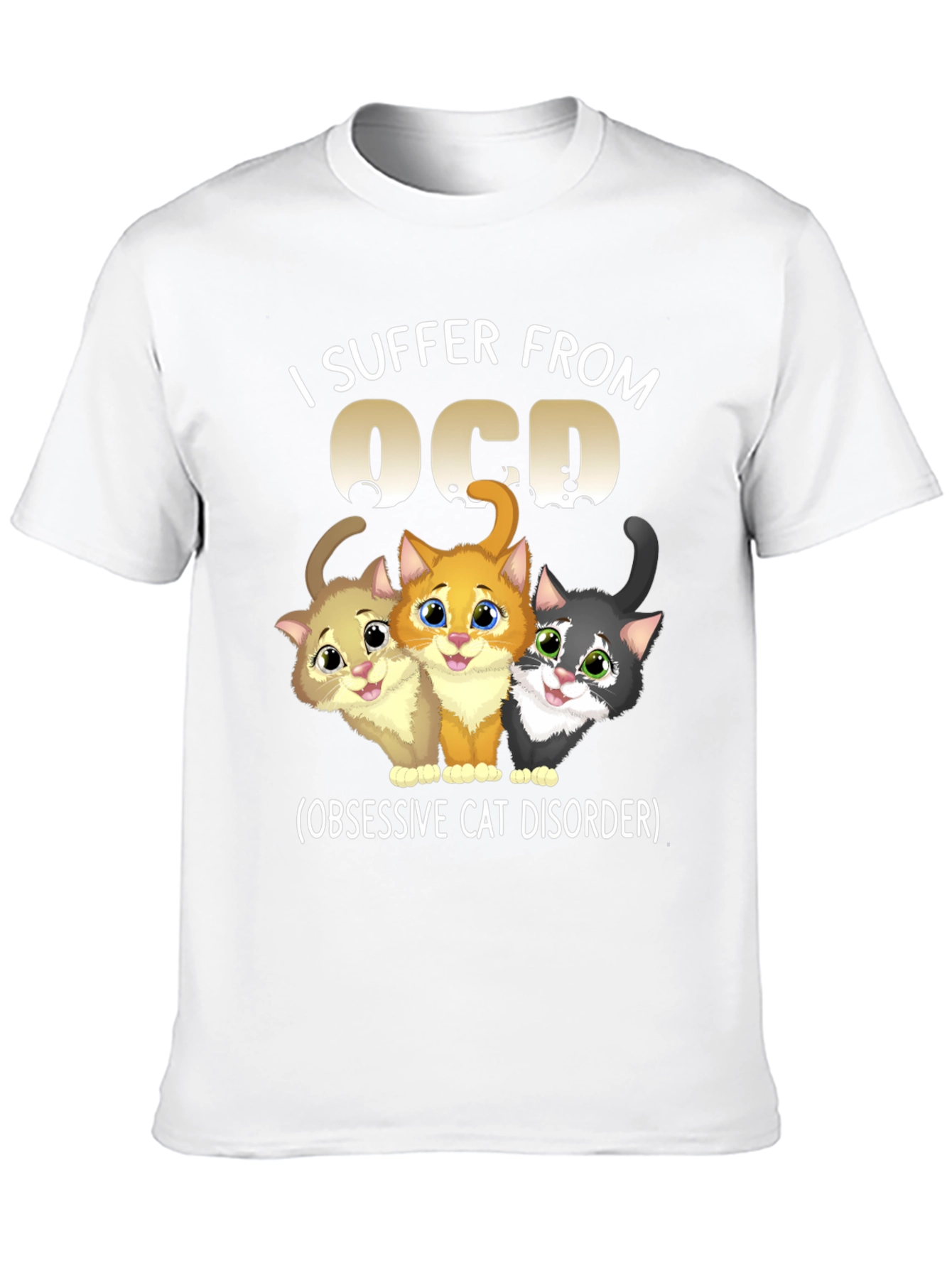 OCD Obsessive Cat Disorder Graphic T-Shirt