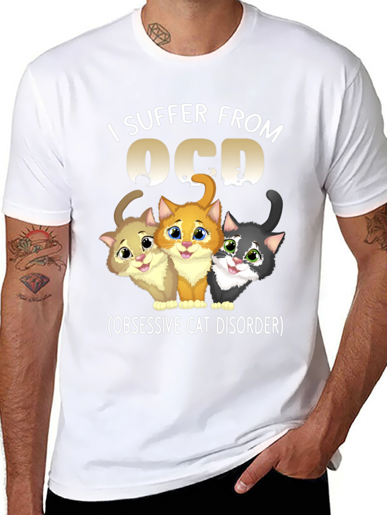 OCD Obsessive Cat Disorder Graphic T-Shirt