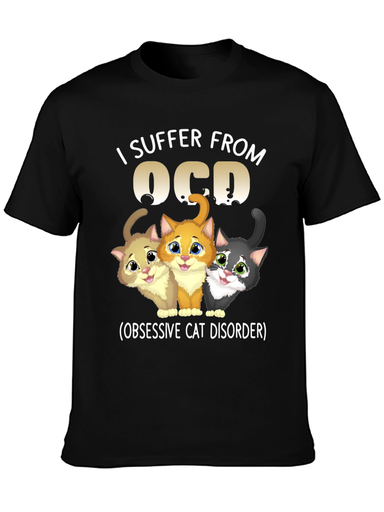 OCD Obsessive Cat Disorder Graphic T-Shirt