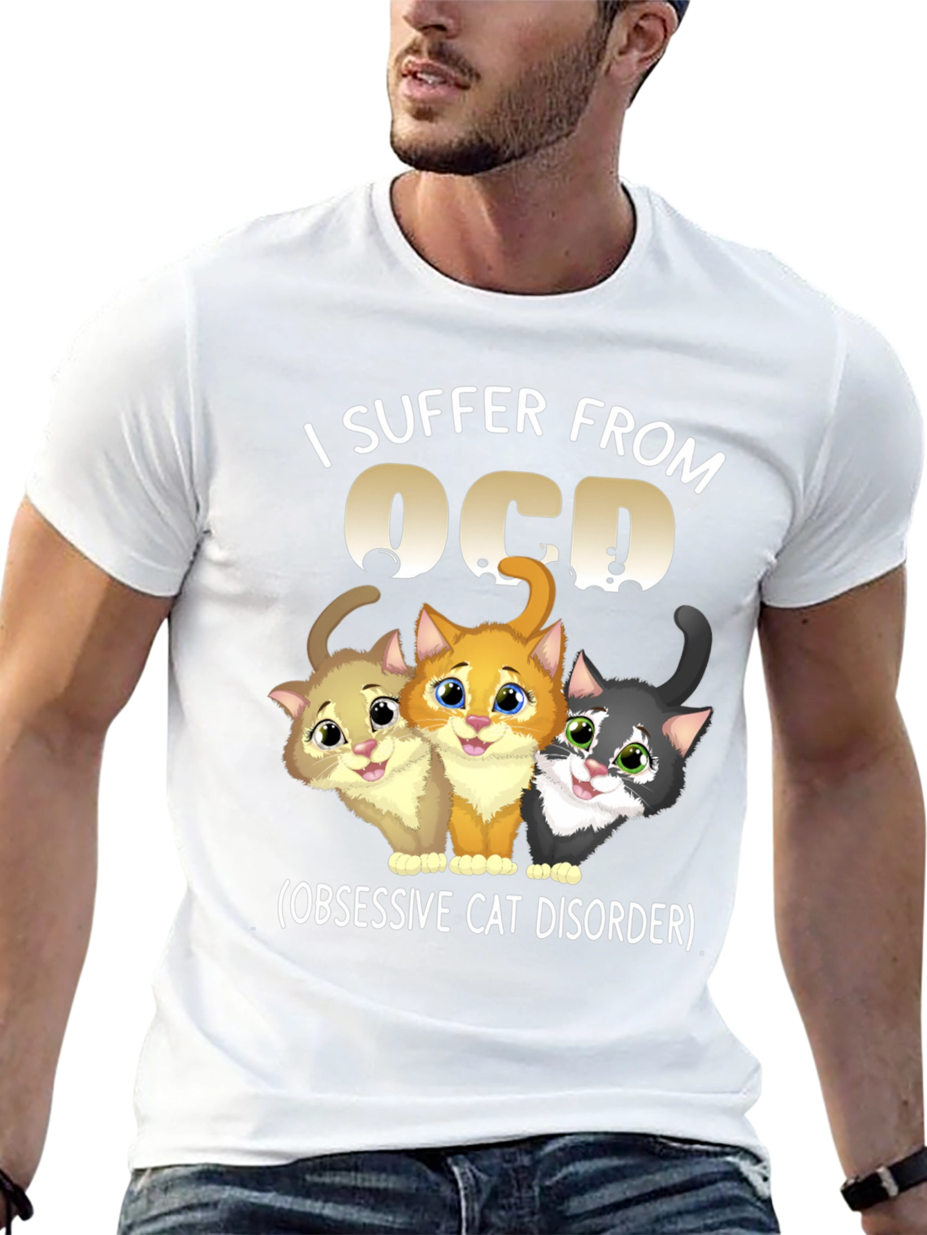 OCD Obsessive Cat Disorder Graphic T-Shirt