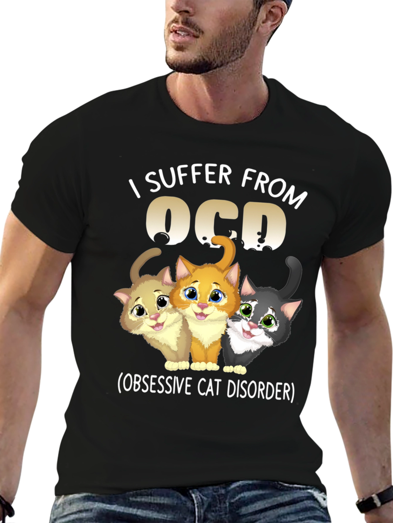 OCD Obsessive Cat Disorder Graphic T-Shirt